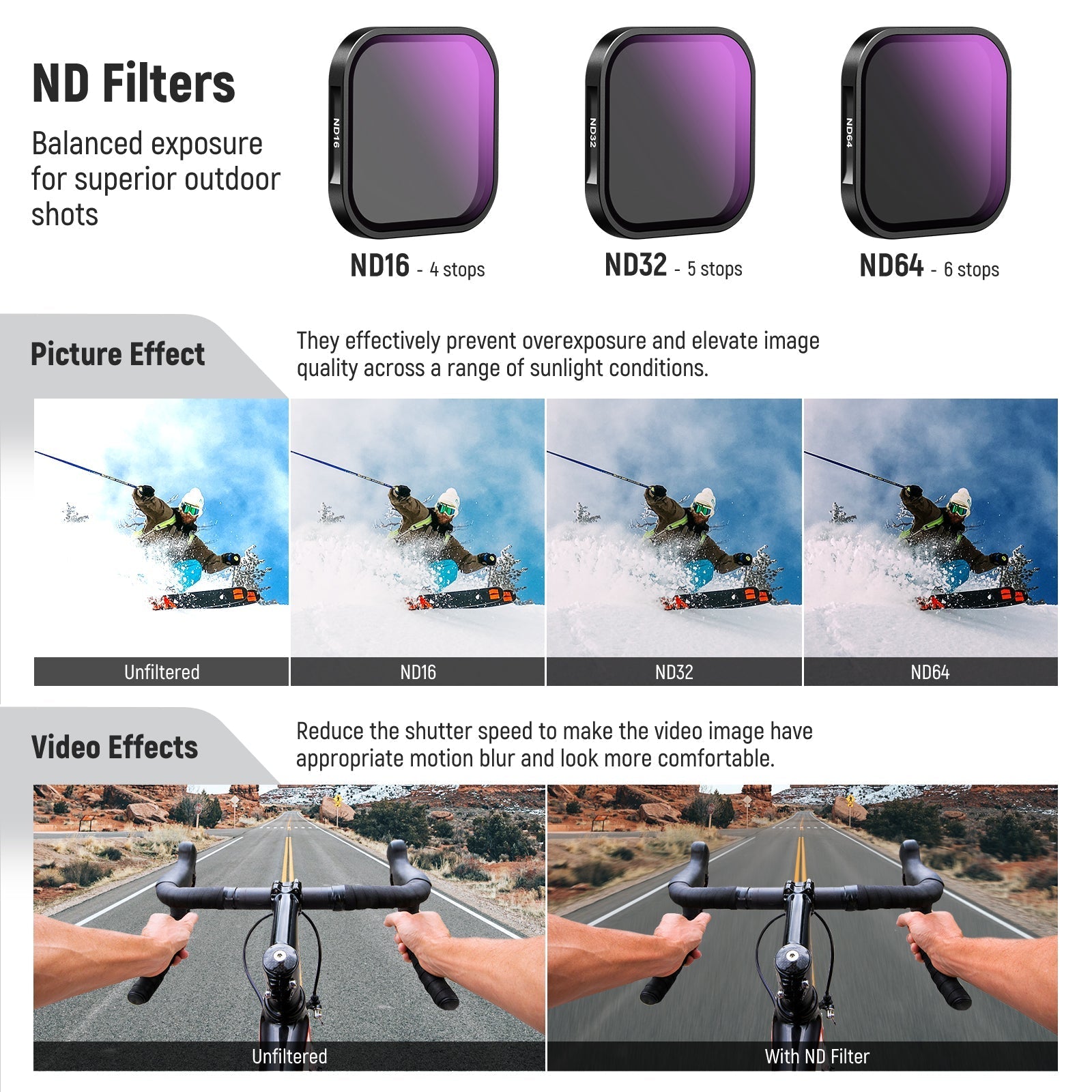 NEEWER 4 Pack ND & CPL Filter Set For insta360 Ace Pro
