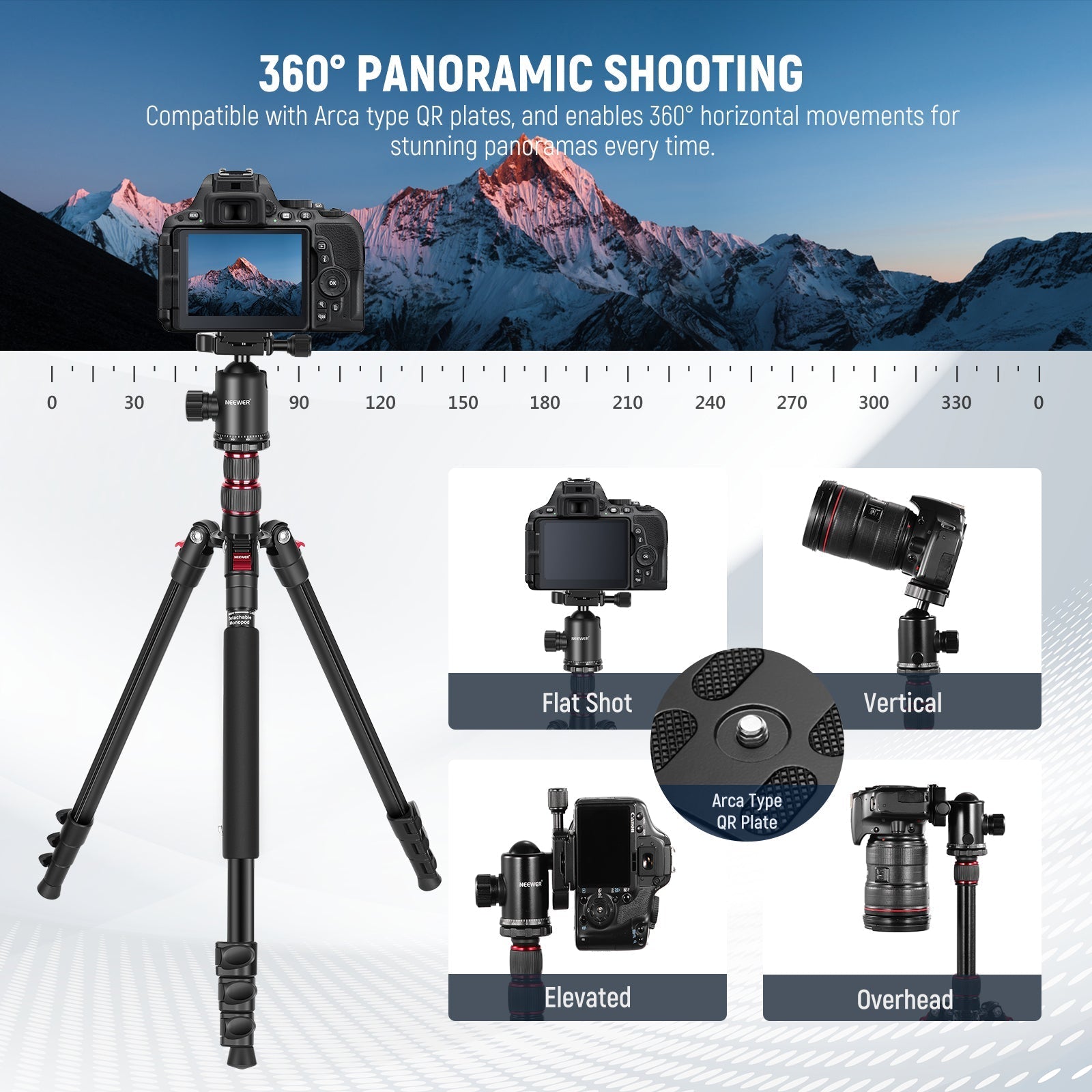 NEEWER TP77 77" 2 In 1 Camera Tripod Monopod