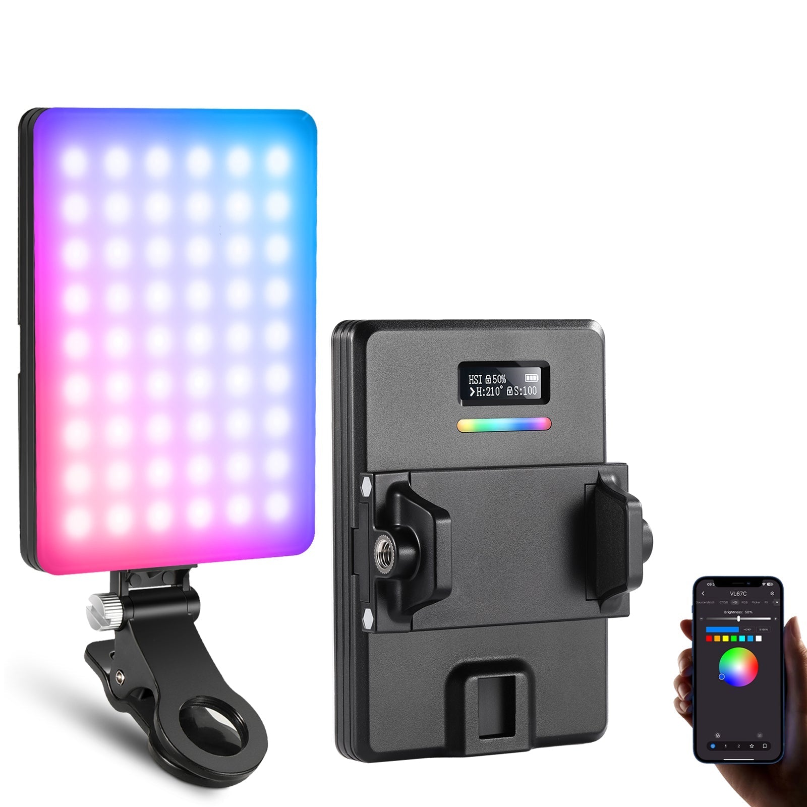 NEEWER VL67C Phone Selfie Light with APP Control