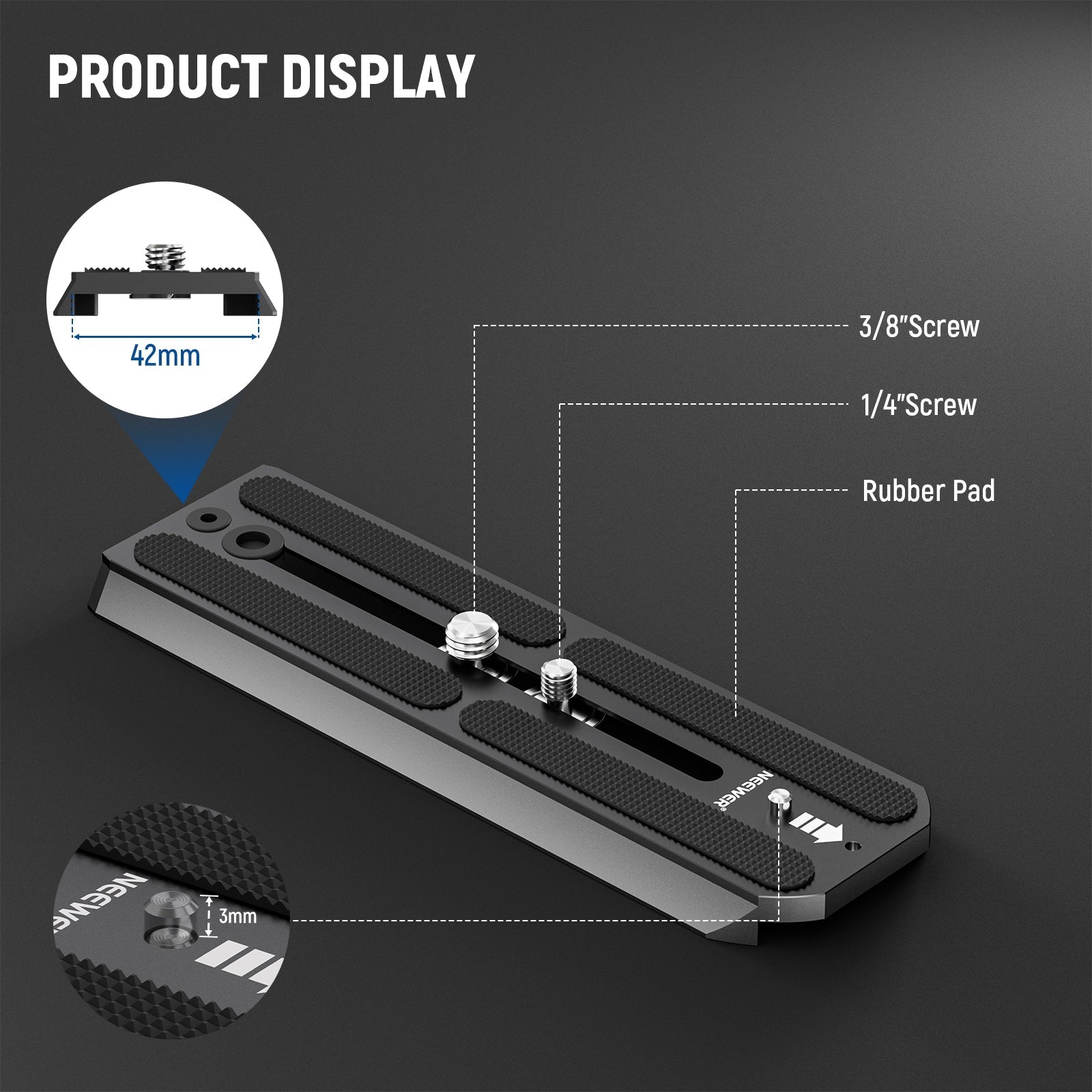NEEWER QR6 Quick Release Plate For 501PL 504PL