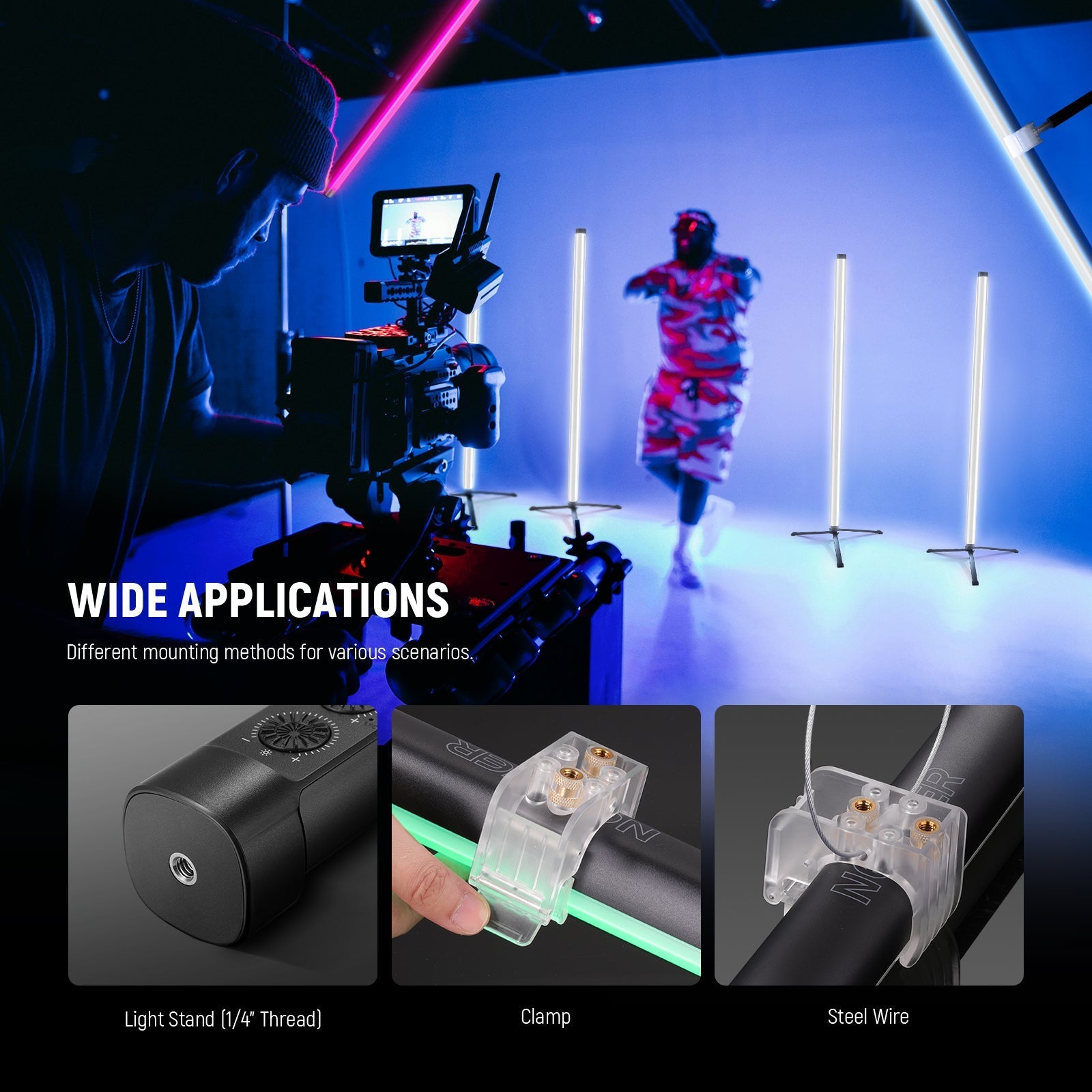 NEEWER TL120C 42W RGB Tube Light with APP/2.4G/DMX Control