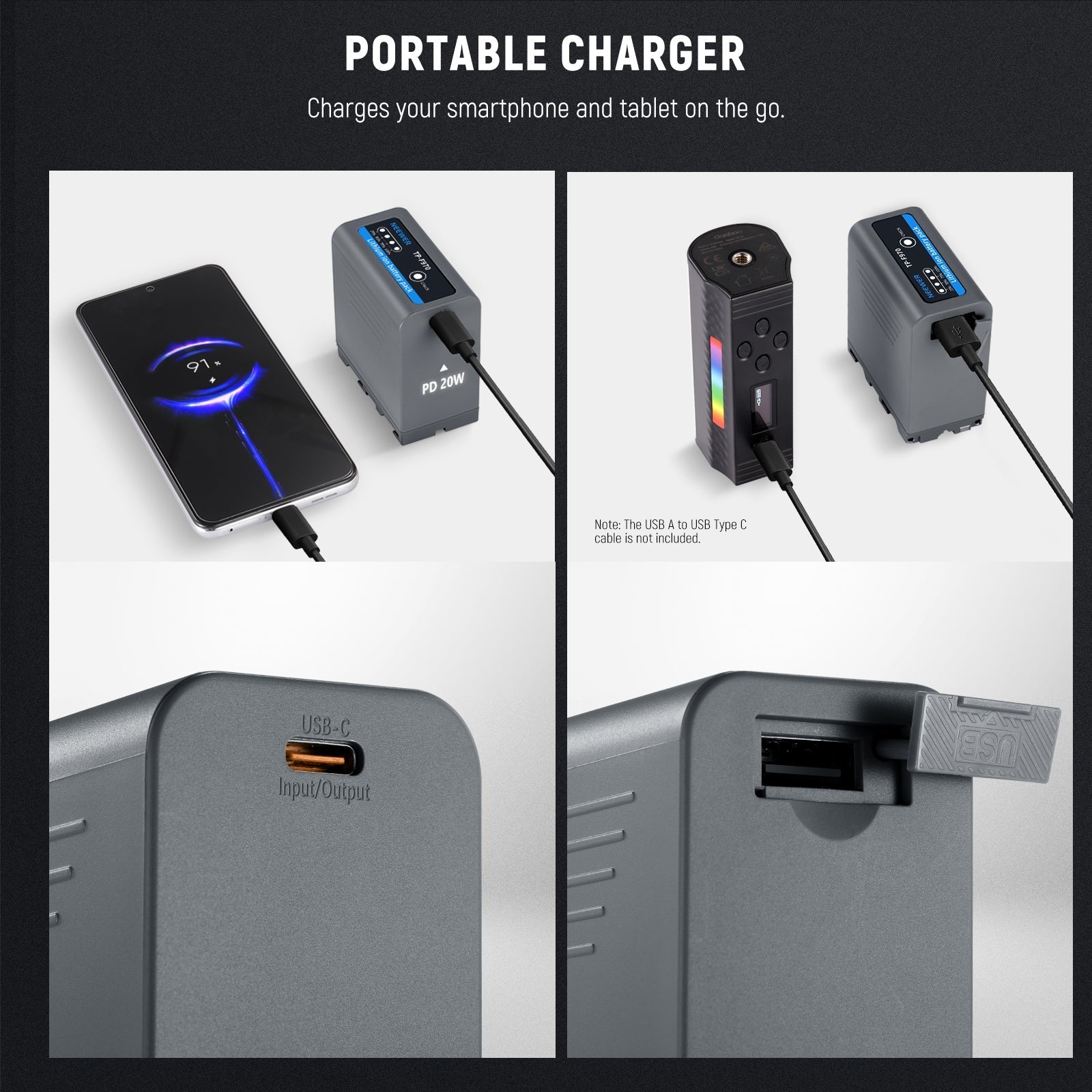 NEEWER TP-F970 Replacement For NP-F970 Battery 10500mAh