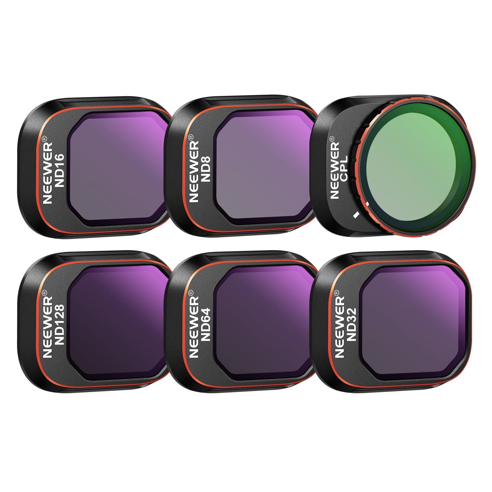 NEEWER FL-A34 6-Pack Snap-On ND & CPL Filter Set for DJI Mini 4 Pro