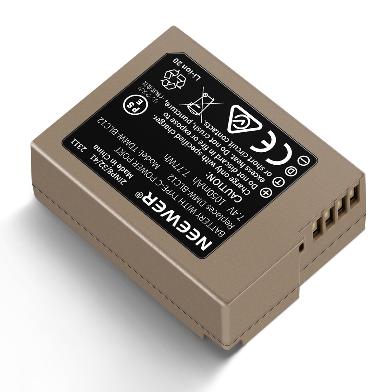 NEEWER DMW-BLC12 1100mAh Replacement Battery For Lumix Cameras