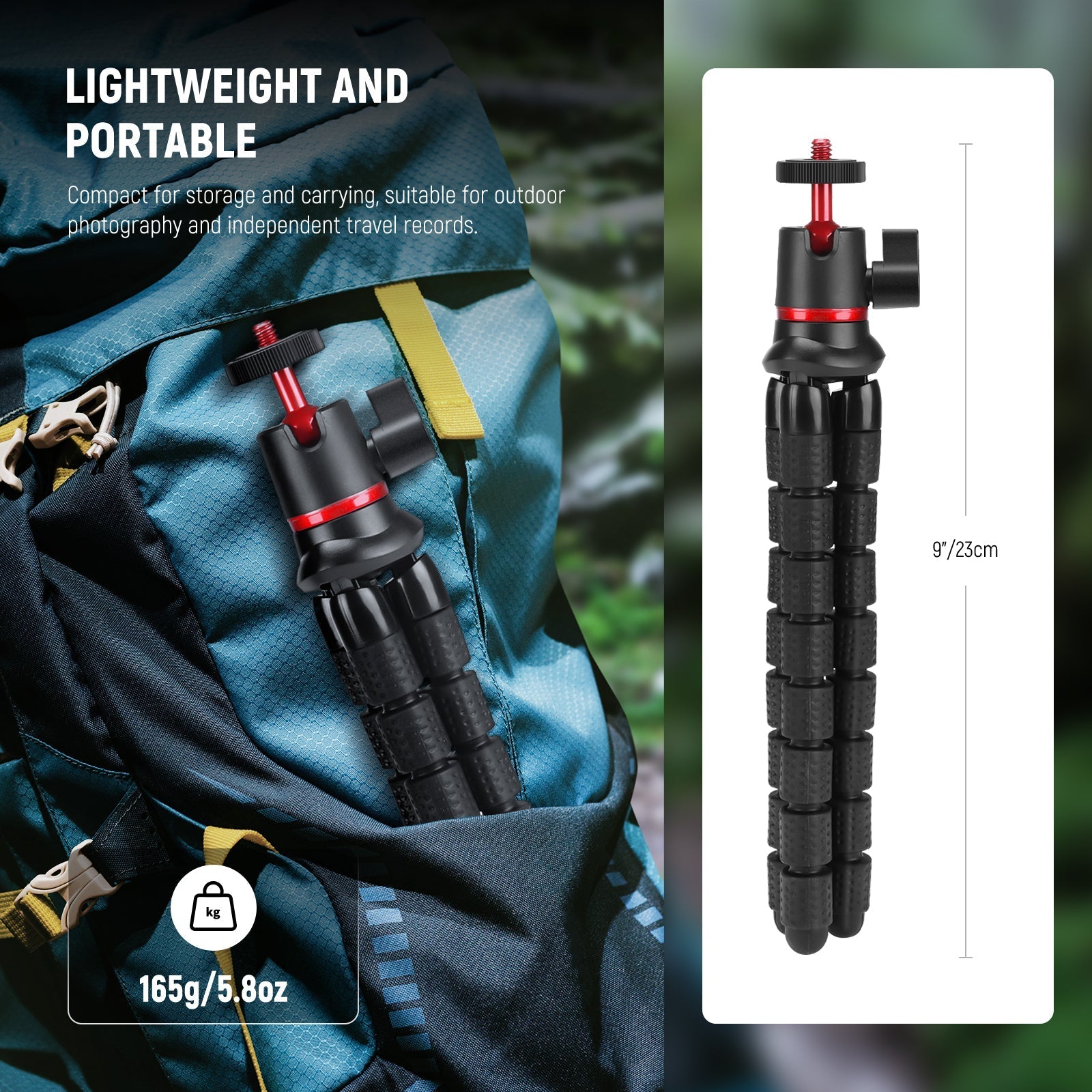 NEEWER T72 Mini Flexible Tripod with Remote