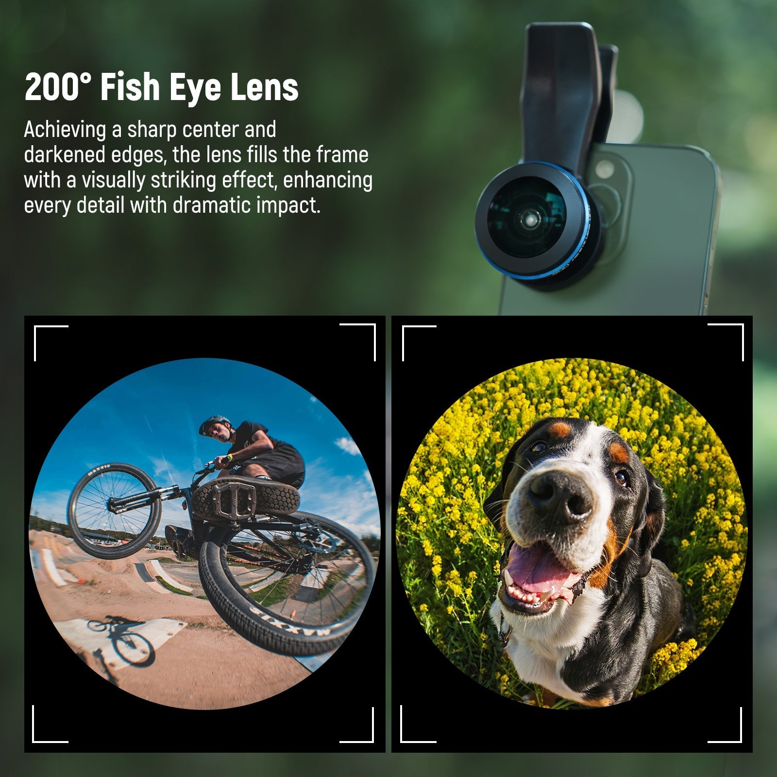 NEEWER LS-57 200° Fish Eye VR Lens with 17mm Thread Phone Lens Clip