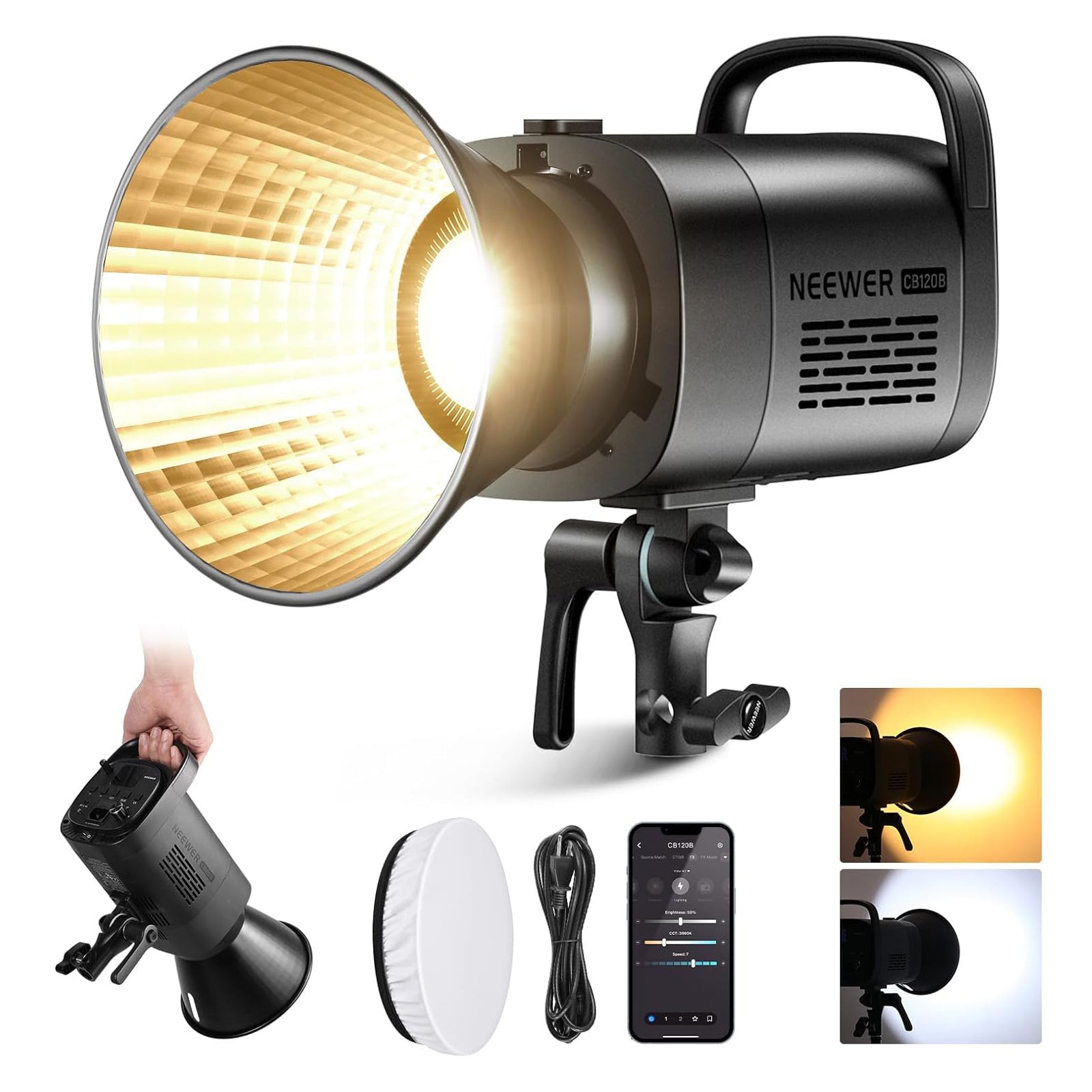 NEEWER CB120B 120W Bi-Color COB LED Video Light