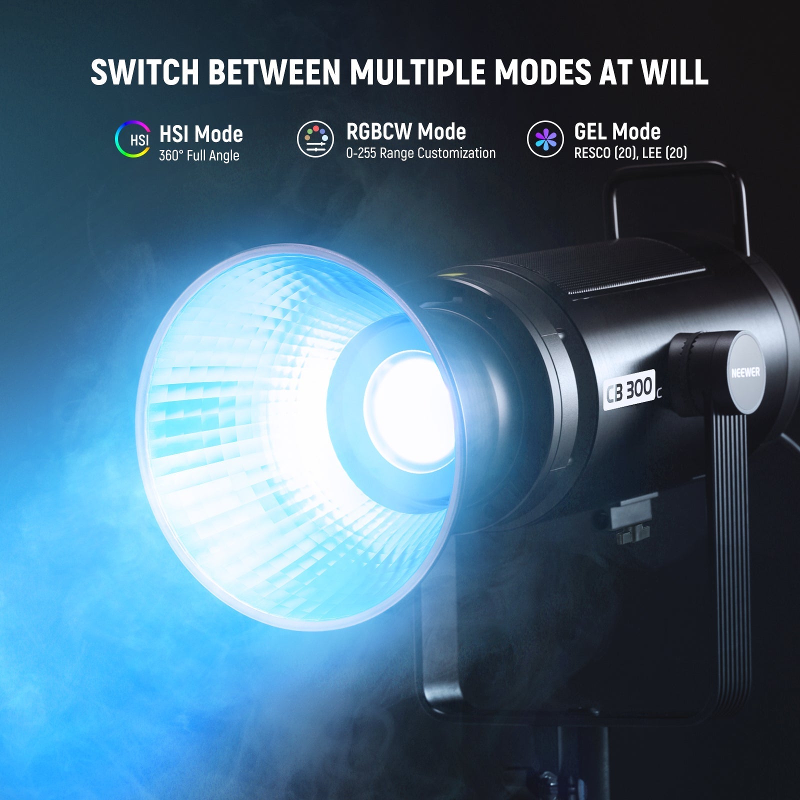 NEEWER CB300C 300W COB RGBWW LED Video Light
