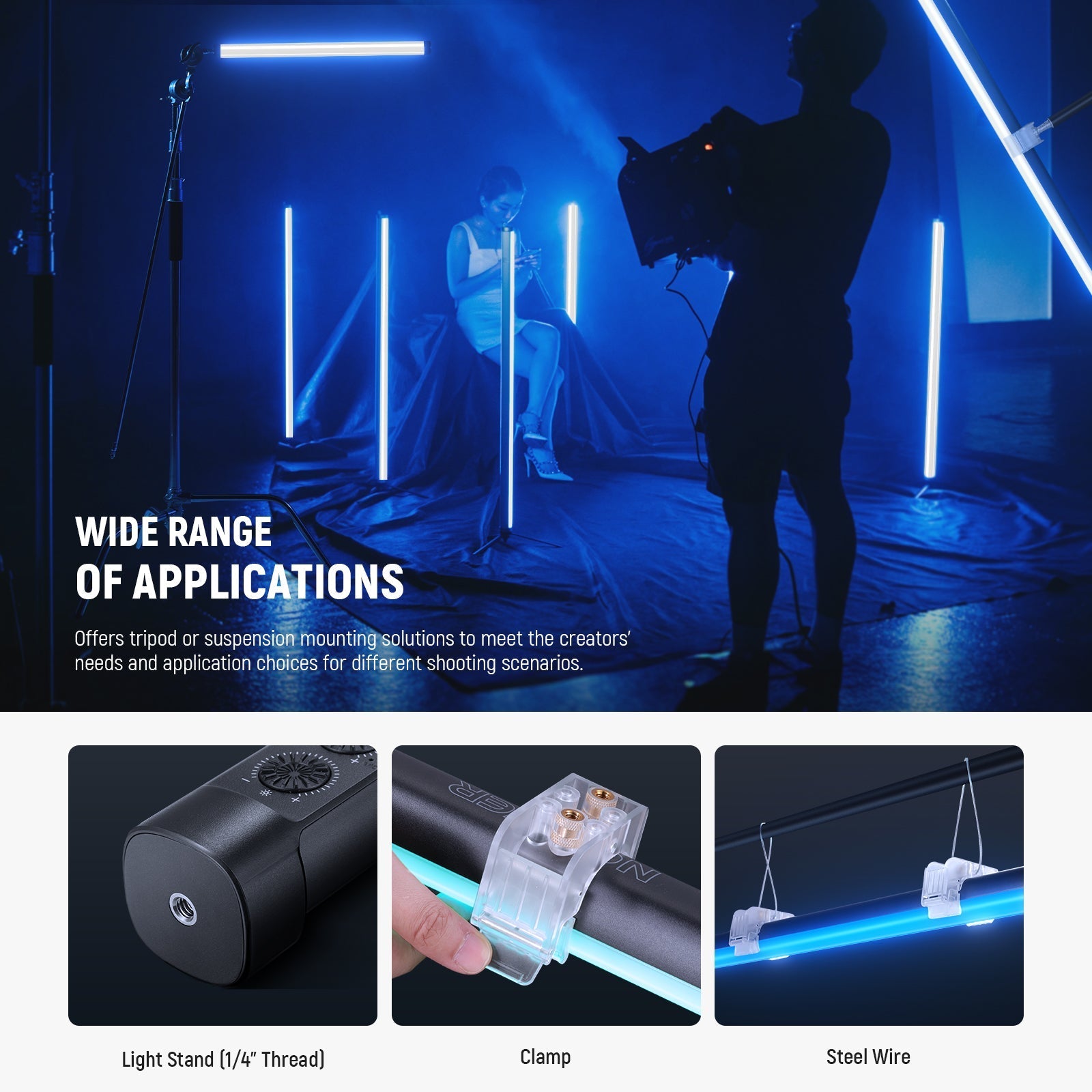 NEEWER TL90C 30W RGB Tube Light with APP/2.4G/DMX Control