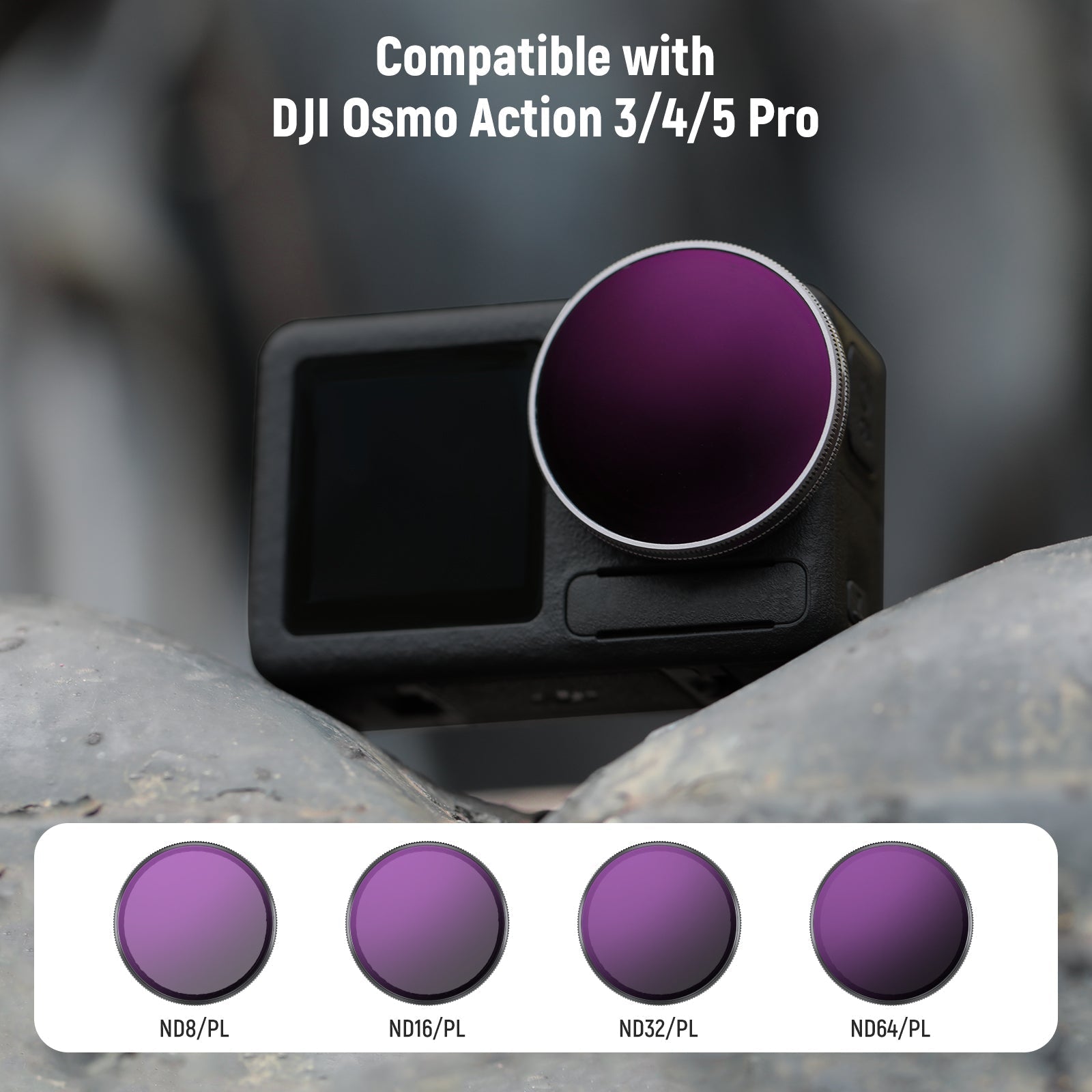 NEEWER Filter Set for DJI Osmo Action 3/4/5 Pro