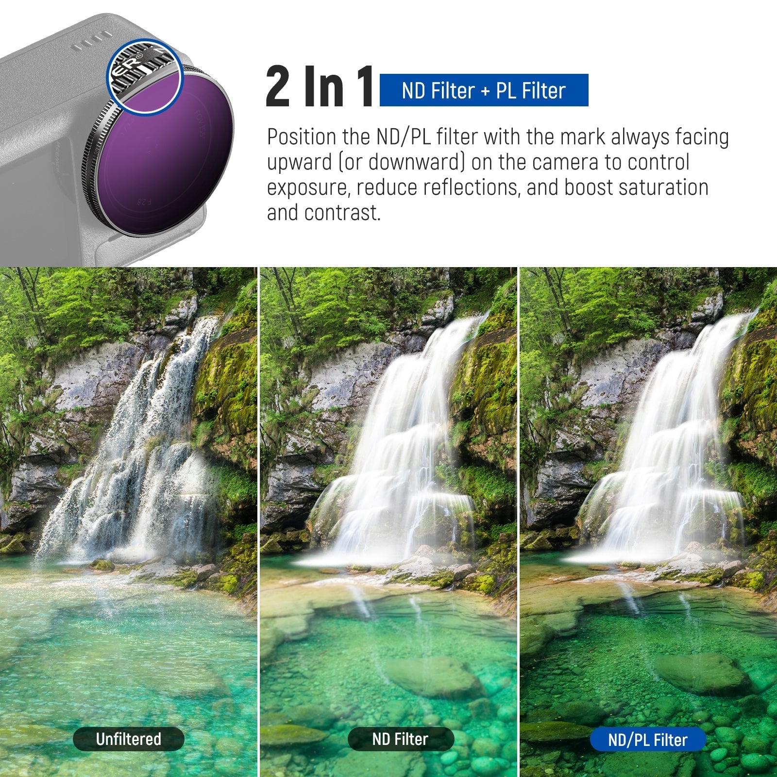 NEEWER Filter Set for DJI Osmo Action 3/4/5 Pro