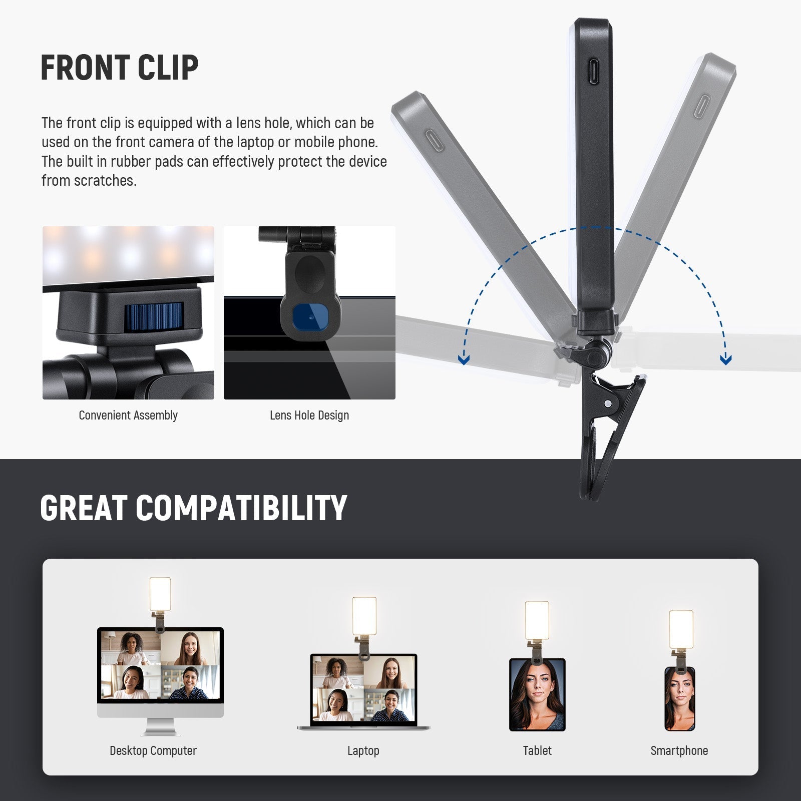 NEEWER BASICS BL120B Clip On LED Selfie Phone Light Kit