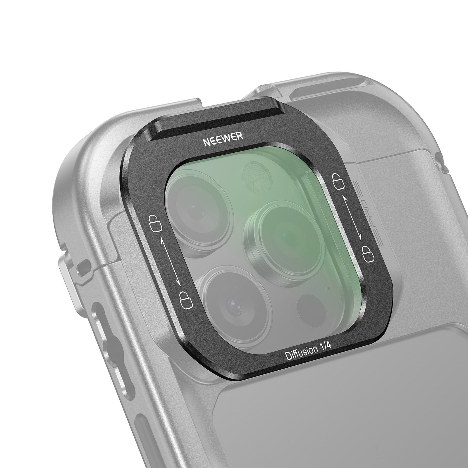 NEEWER FL-I5 1/4 Black Diffusion Phone Lens Filter For iPhone PA073/PA074 Cage