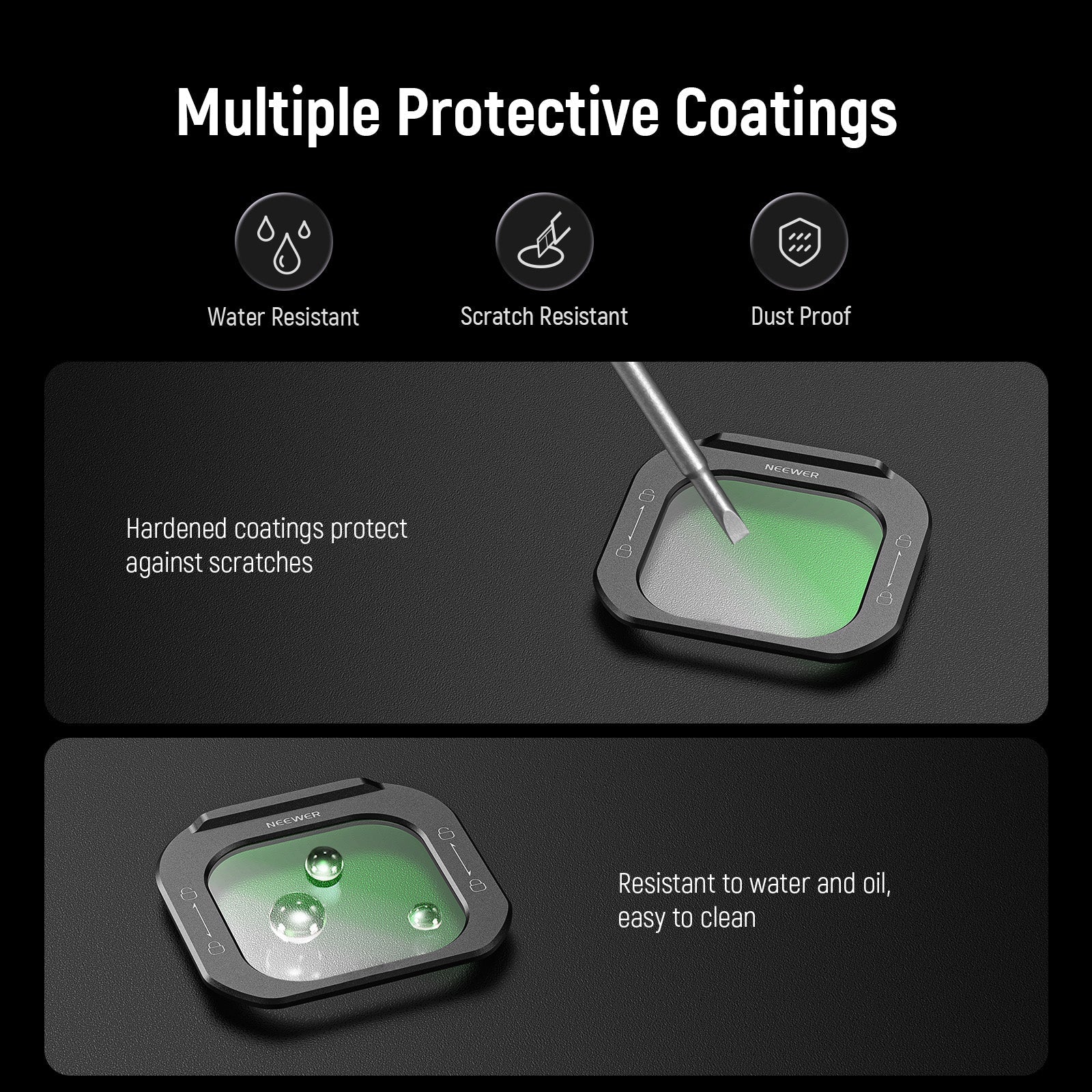 NEEWER FL-I5 1/4 Black Diffusion Phone Lens Filter For iPhone PA073/PA074 Cage