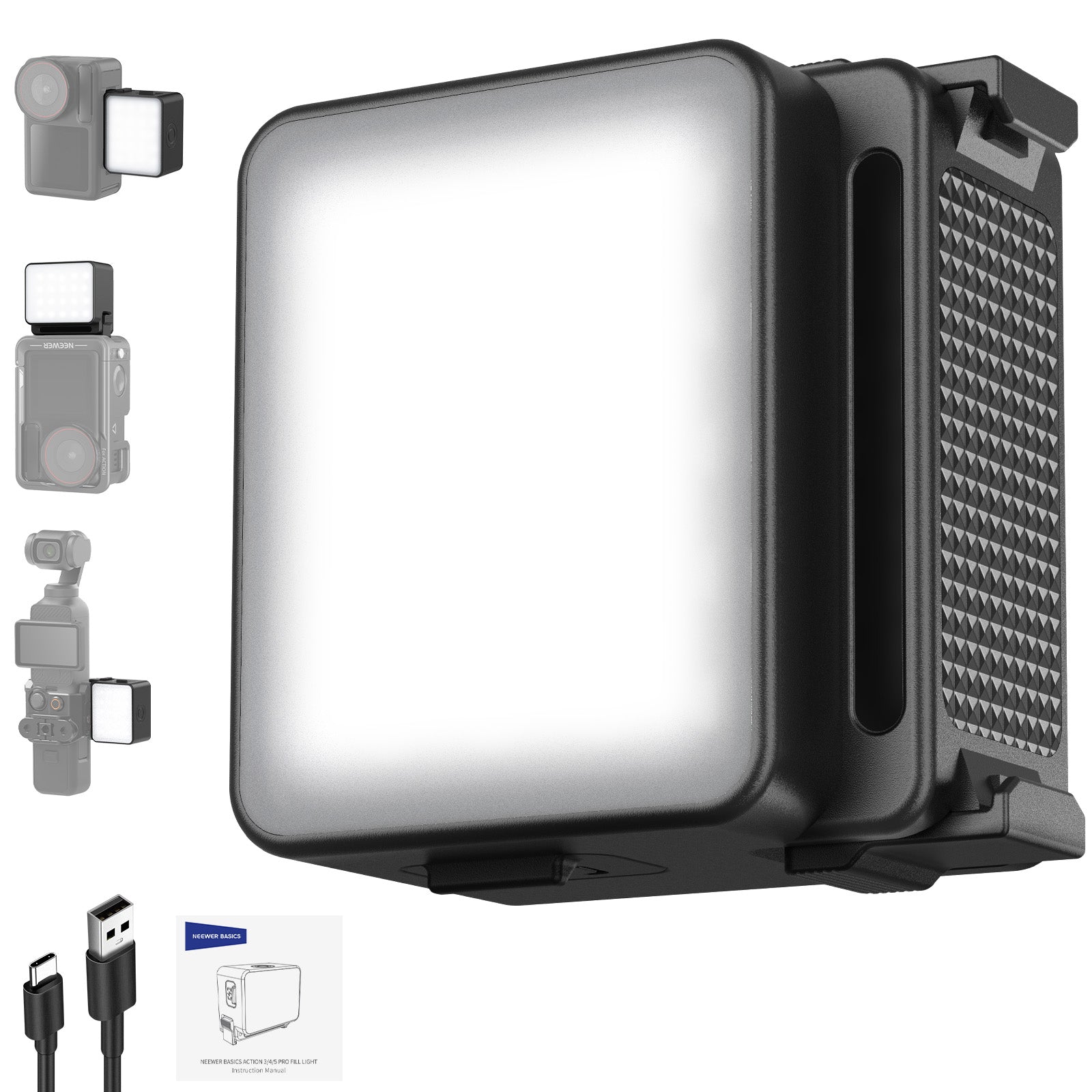 NEEWER BASICS M20 Magnetic Mini Light for DJI OSMO Action 3/4/5 PRO