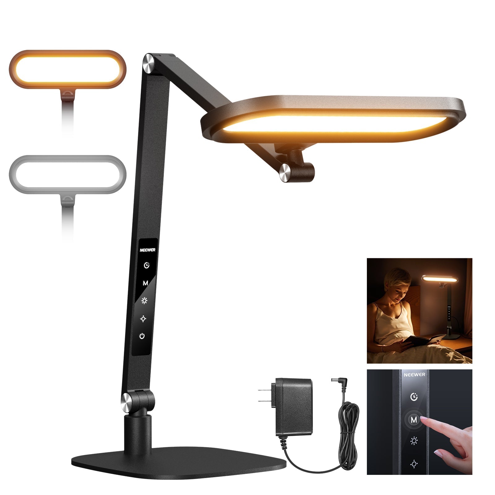NEEWER BASICS FR16 16W LED Foldable Desk Lamp