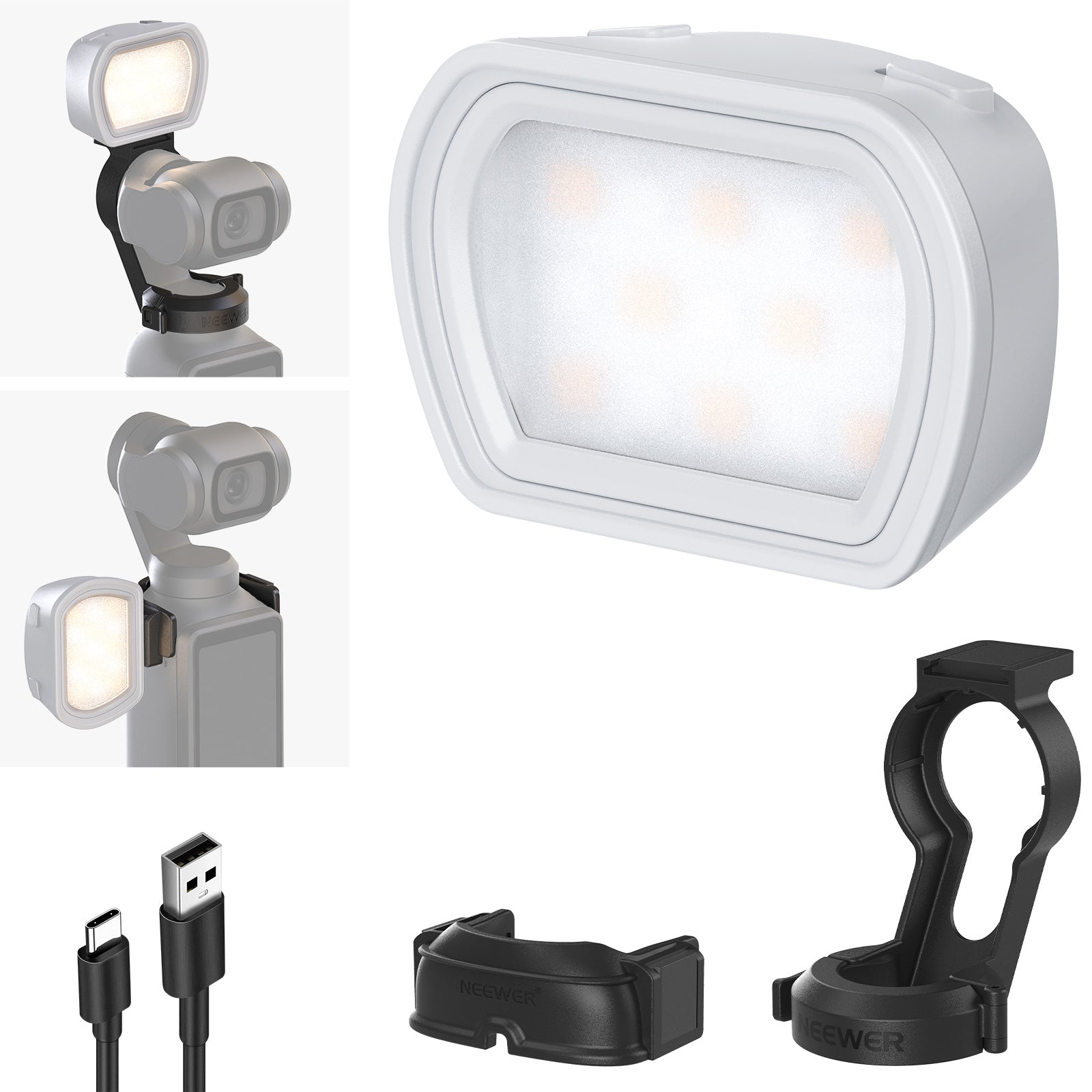 NEEWER BASICS M21 Magnetic Auxiliary Light For DJI OSMO Pocket 3