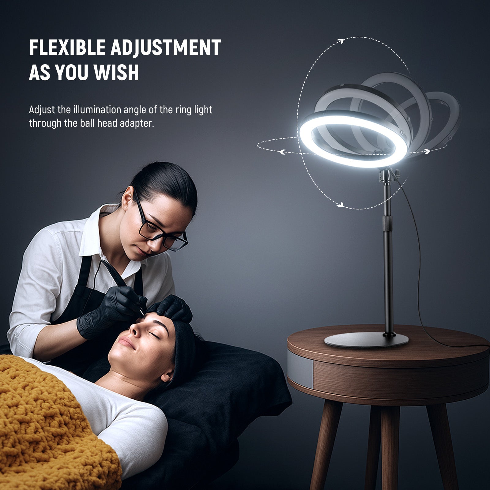 NEEWER High Power Bi-Color Desk Ring Light