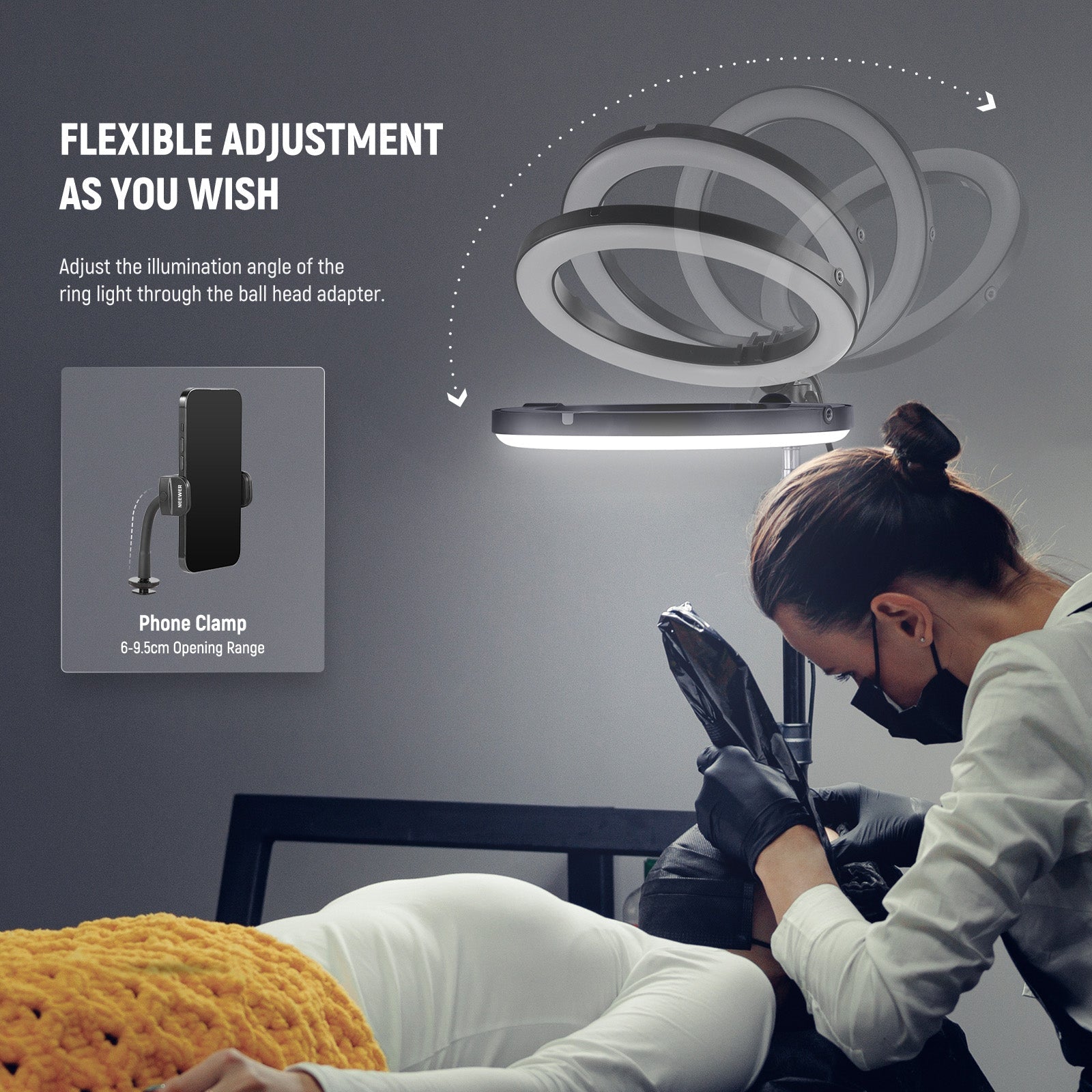 NEEWER RH10B 10" 20W High Power LED Ring Light