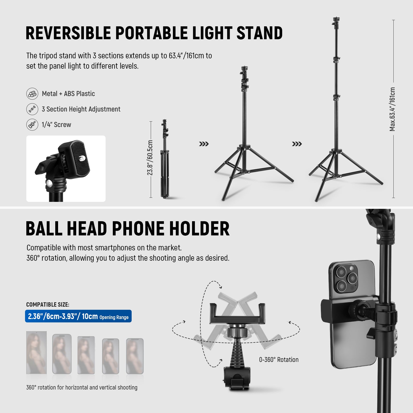 NEEWER BASICS L220 15W 10.8" LED Video Panel Light Kit
