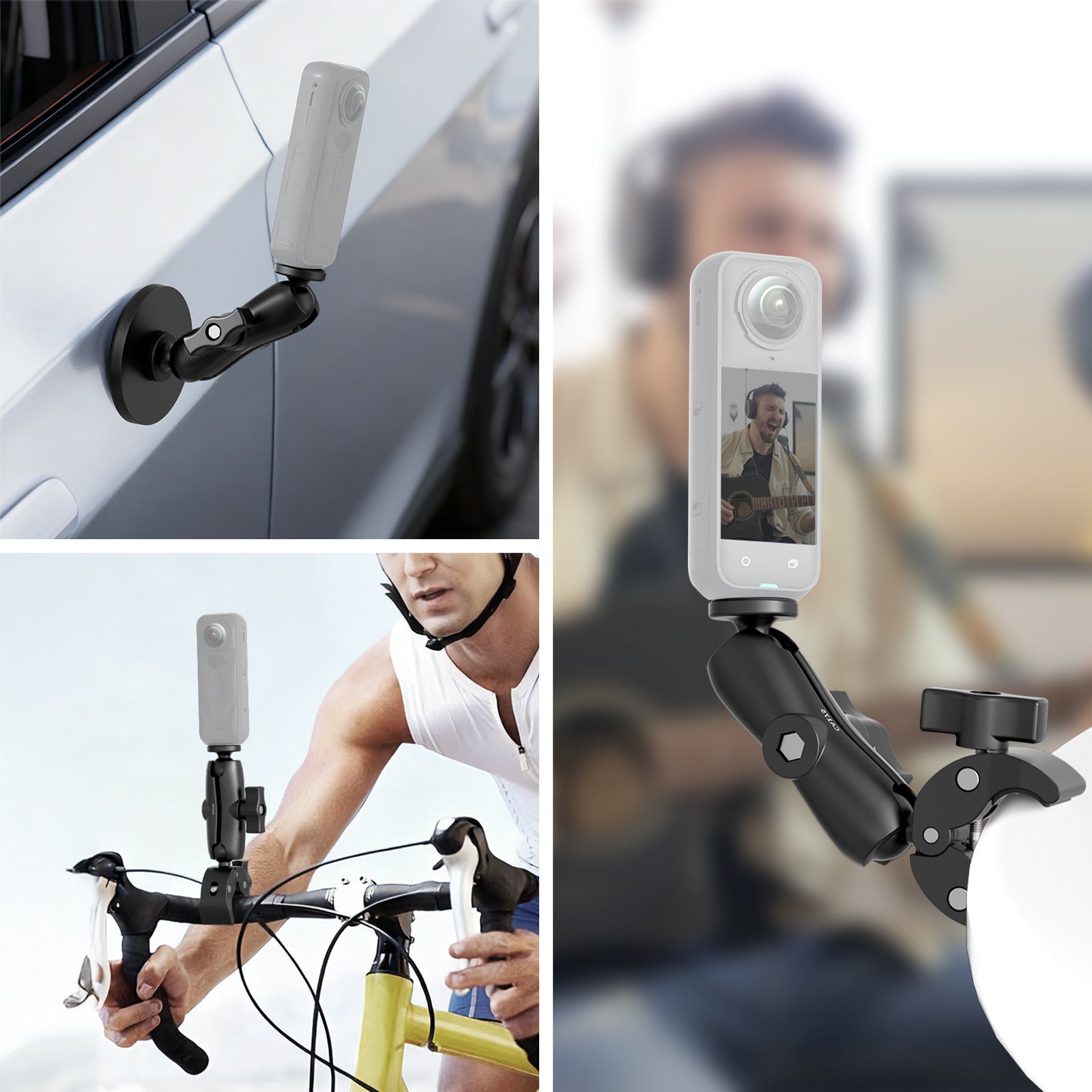NEEWER CA175 Motorcycle Bicycle Handlebar Car Mount Action Camera Accessories Kit