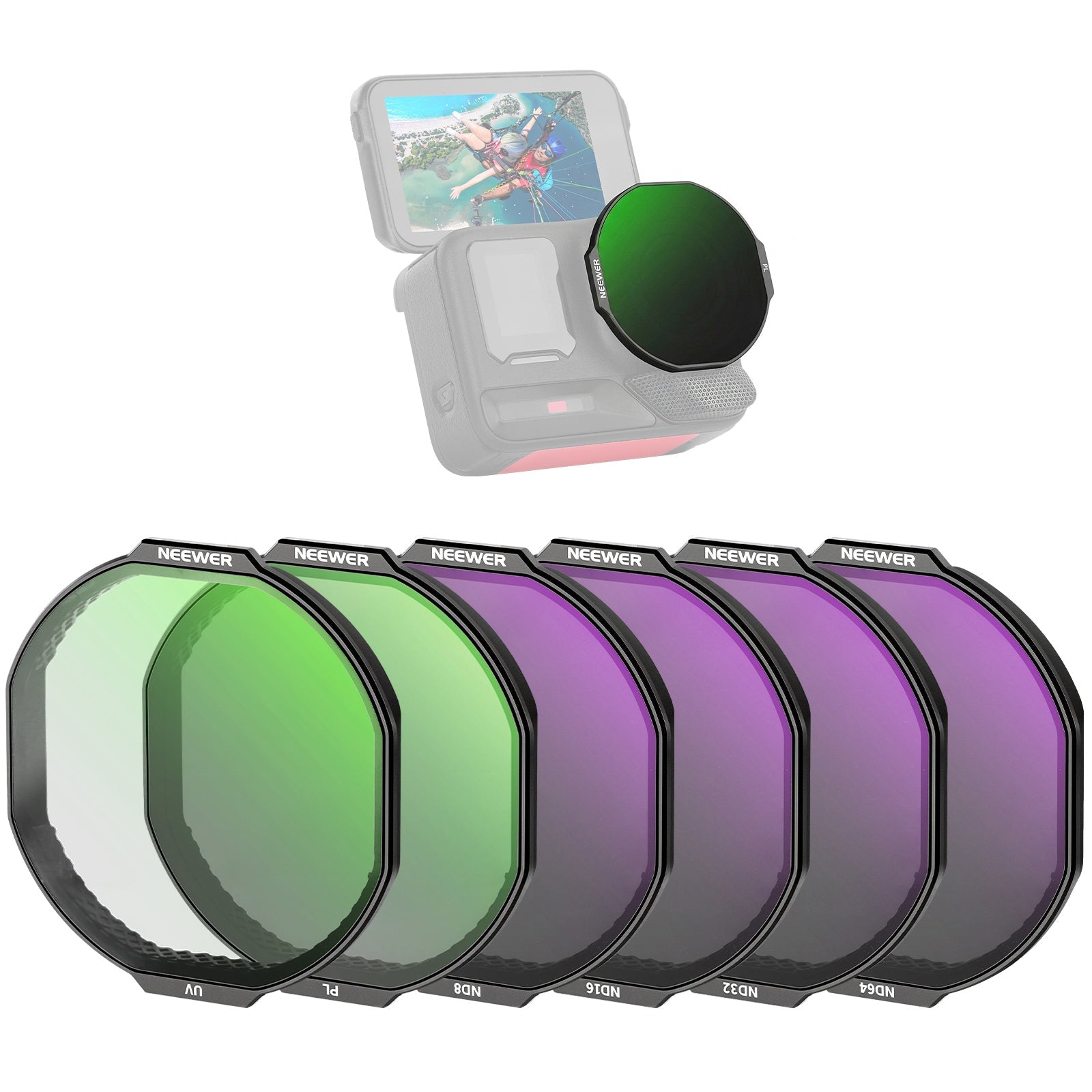 NEEWER Filter Set Compatible with Insta360 Ace Pro 2