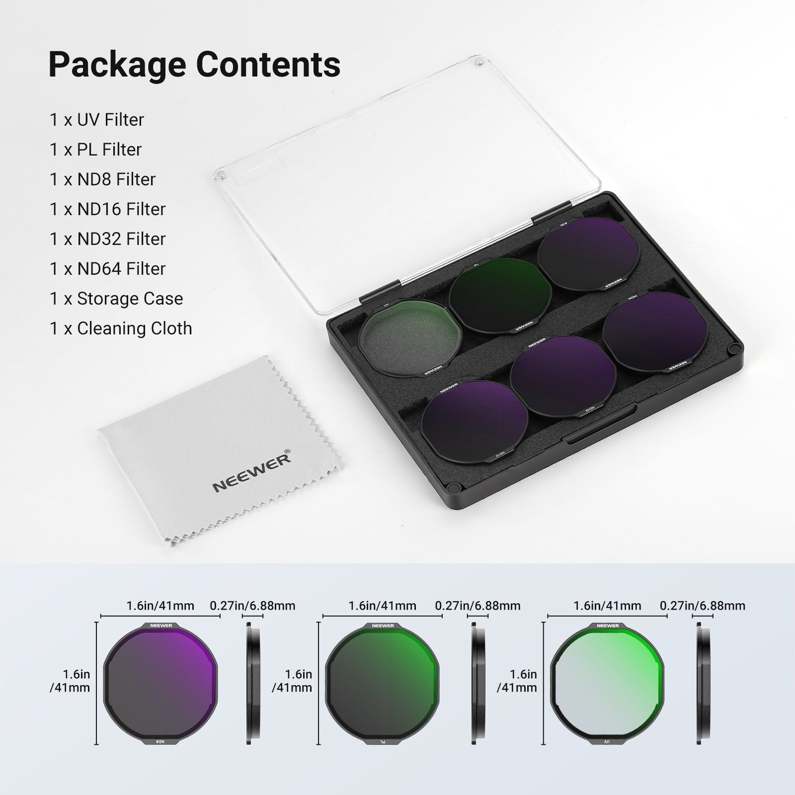 NEEWER Filter Set Compatible with Insta360 Ace Pro 2