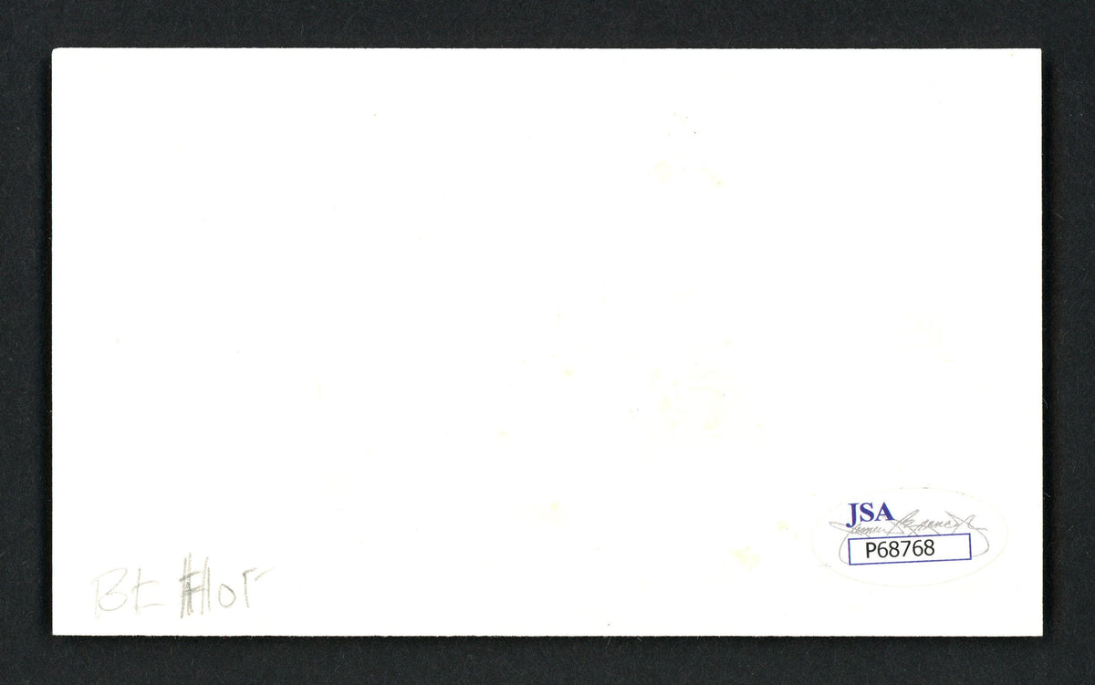 Roger Brown Autographed 3x5 Index Card Indiana Pacers "Best Of Luck" JSA #P68768