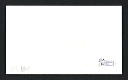 Roger Brown Autographed 3x5 Index Card Indiana Pacers "Best Of Luck" JSA #P68768