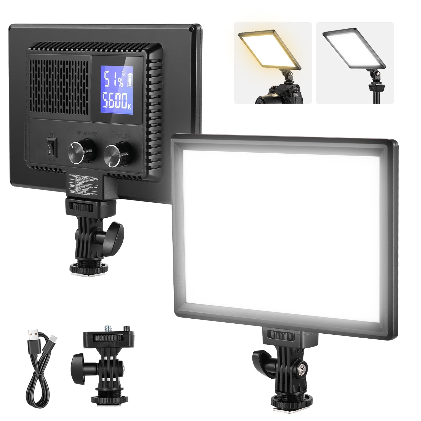 NEEWER NL-116AI Bi-Color 9" LED Video Panel Light
