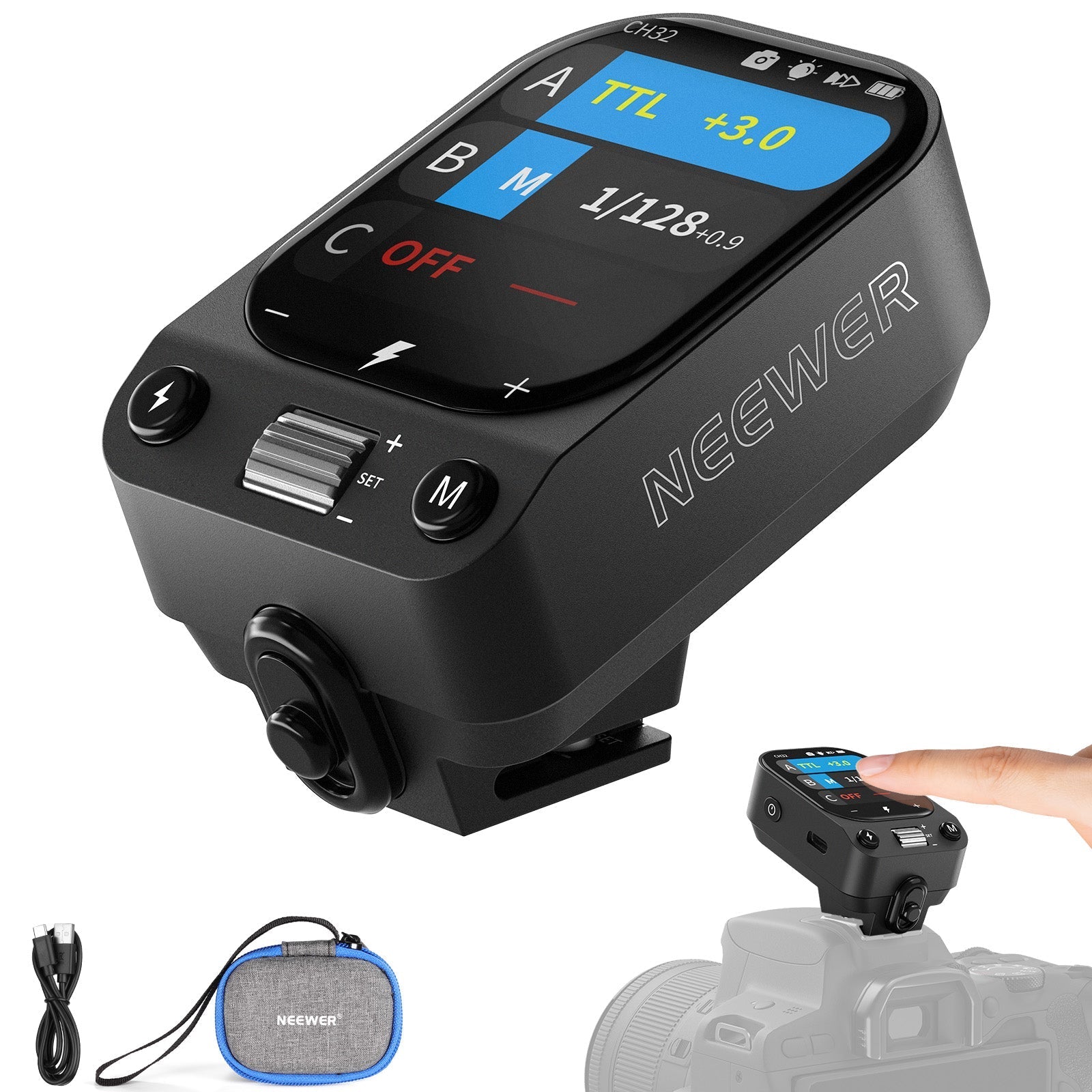 NEEWER QZ TTL Wireless Flash Trigger Transmitter