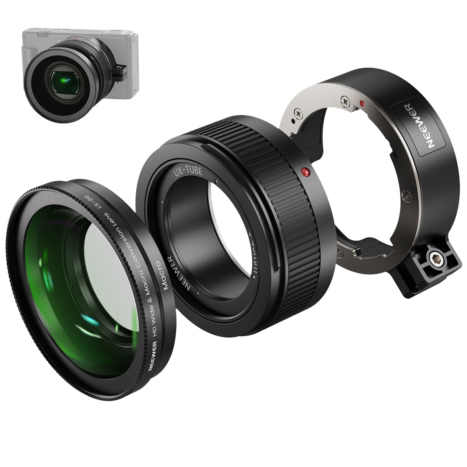 NEEWER LS-86 Wide Angle + Macro Lens For Sony ZV-1 II (ZV-1M2)