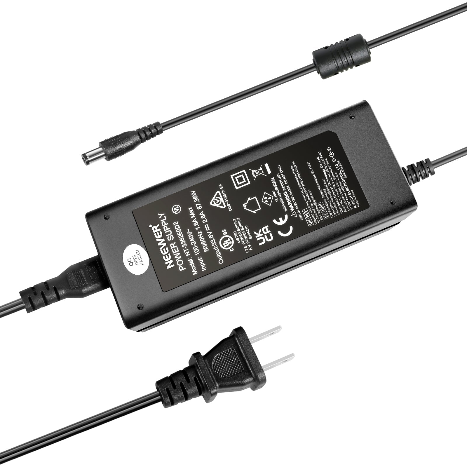 NEEWER NC-Q6 Power Adapter and Power Cord Set for Q6
