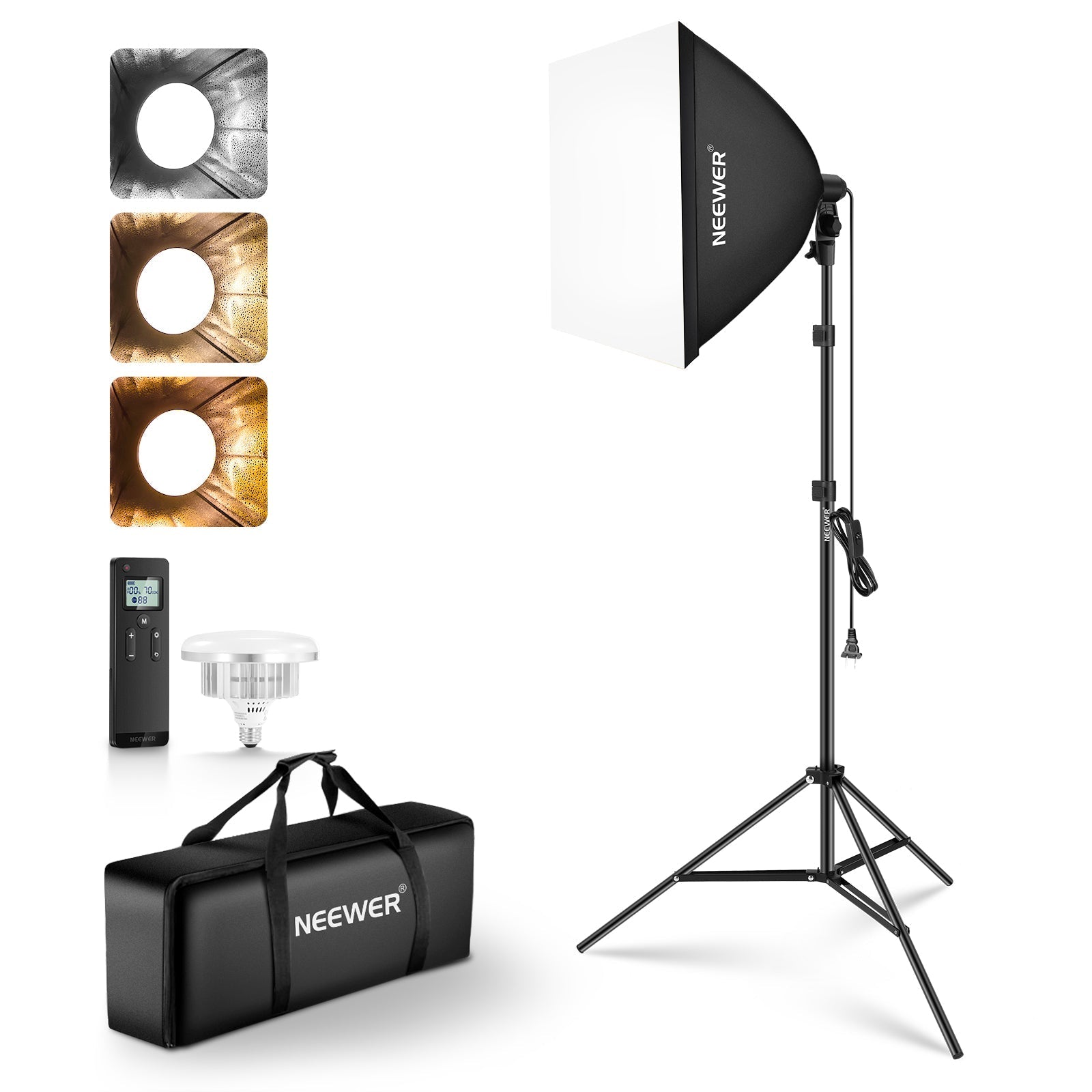 NEEWER 24"X24"/60x60cm Softbox Lighting Kit