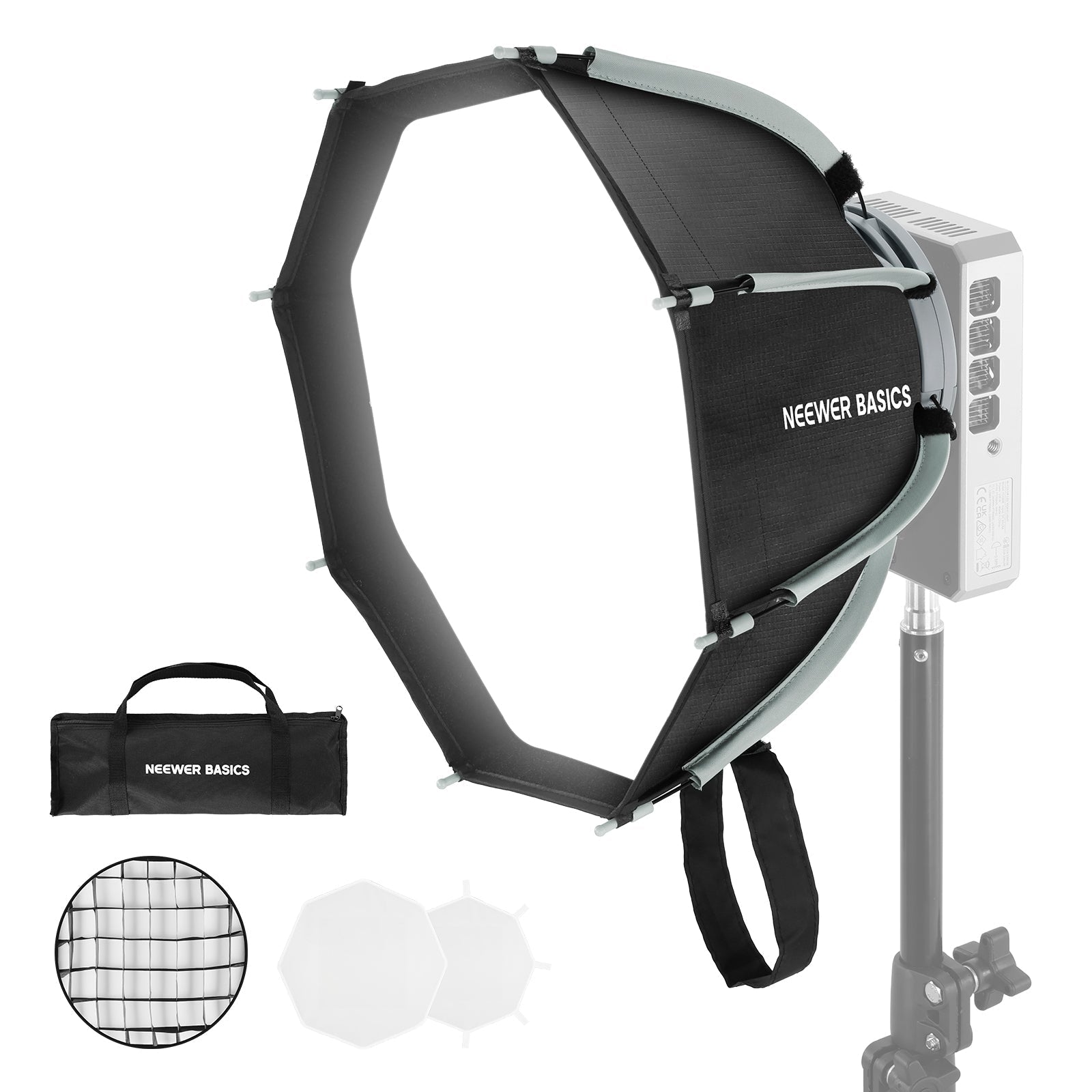 NEEWER BASICS NS68P 12" Octagon Softbox with Mini Mount