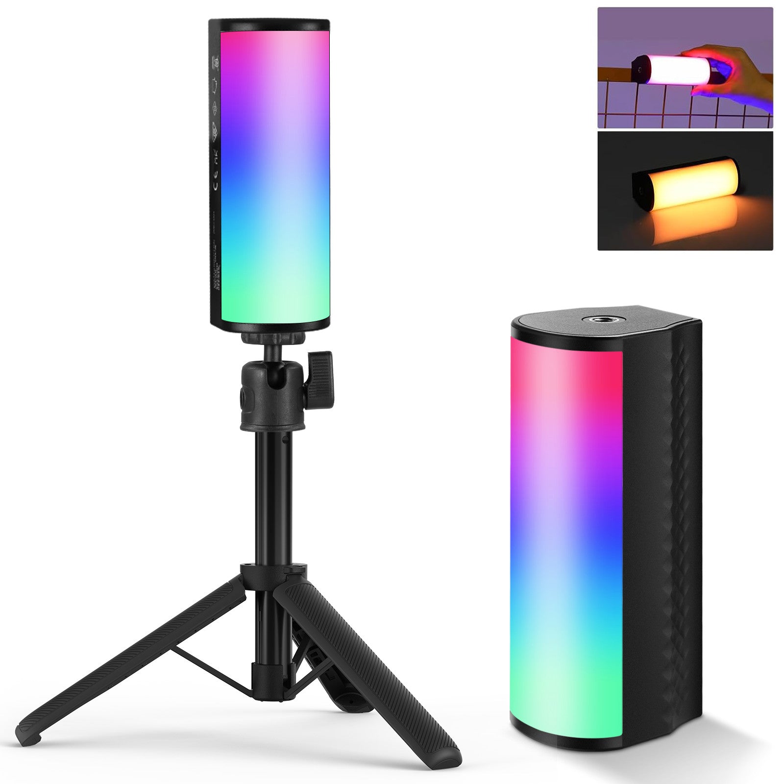 NEEWER BASICS TL96RGB Magnetic Handheld Light Wand with Desk Tripod