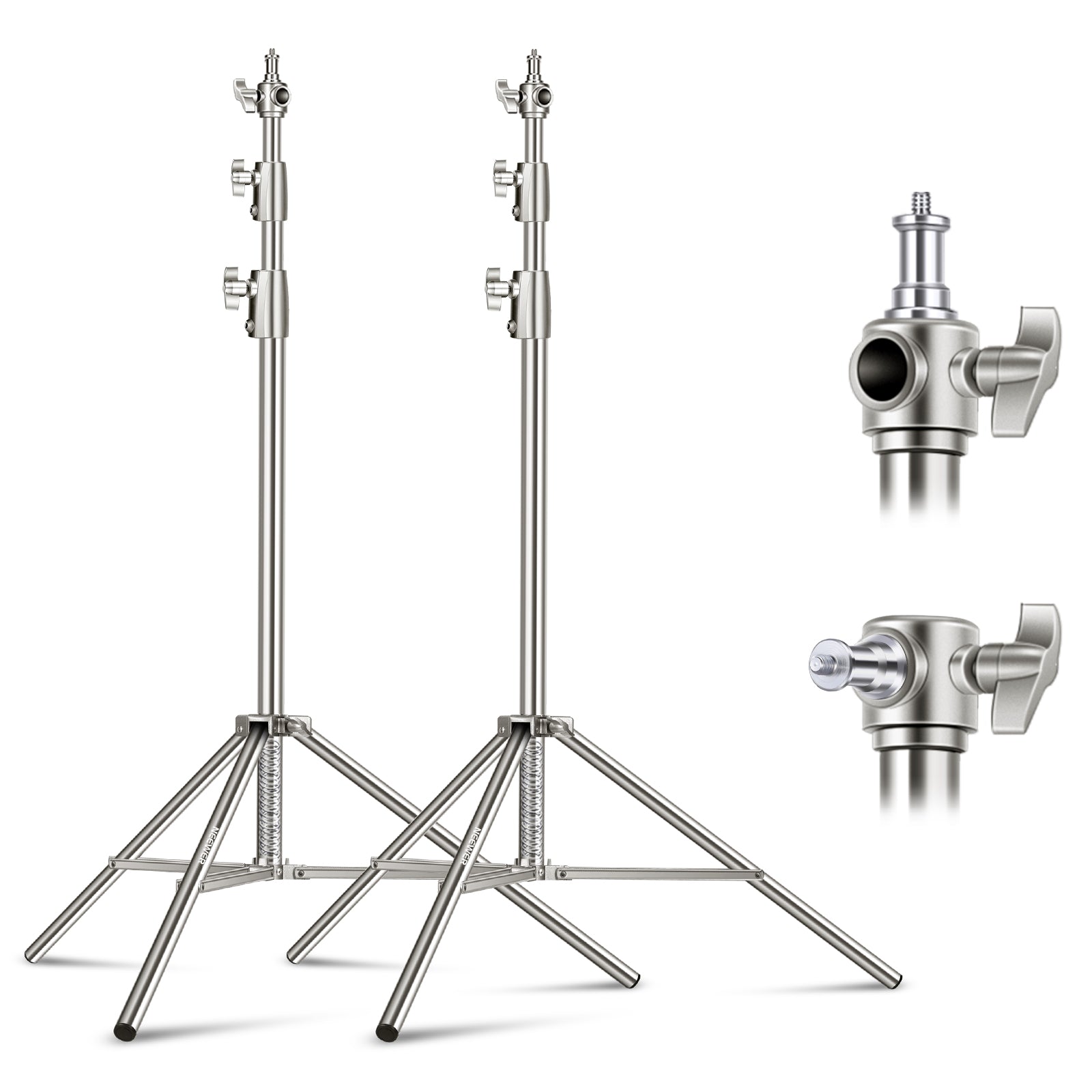 NEEWER 2 Pack Stainless Steel Heavy Duty Light Stand