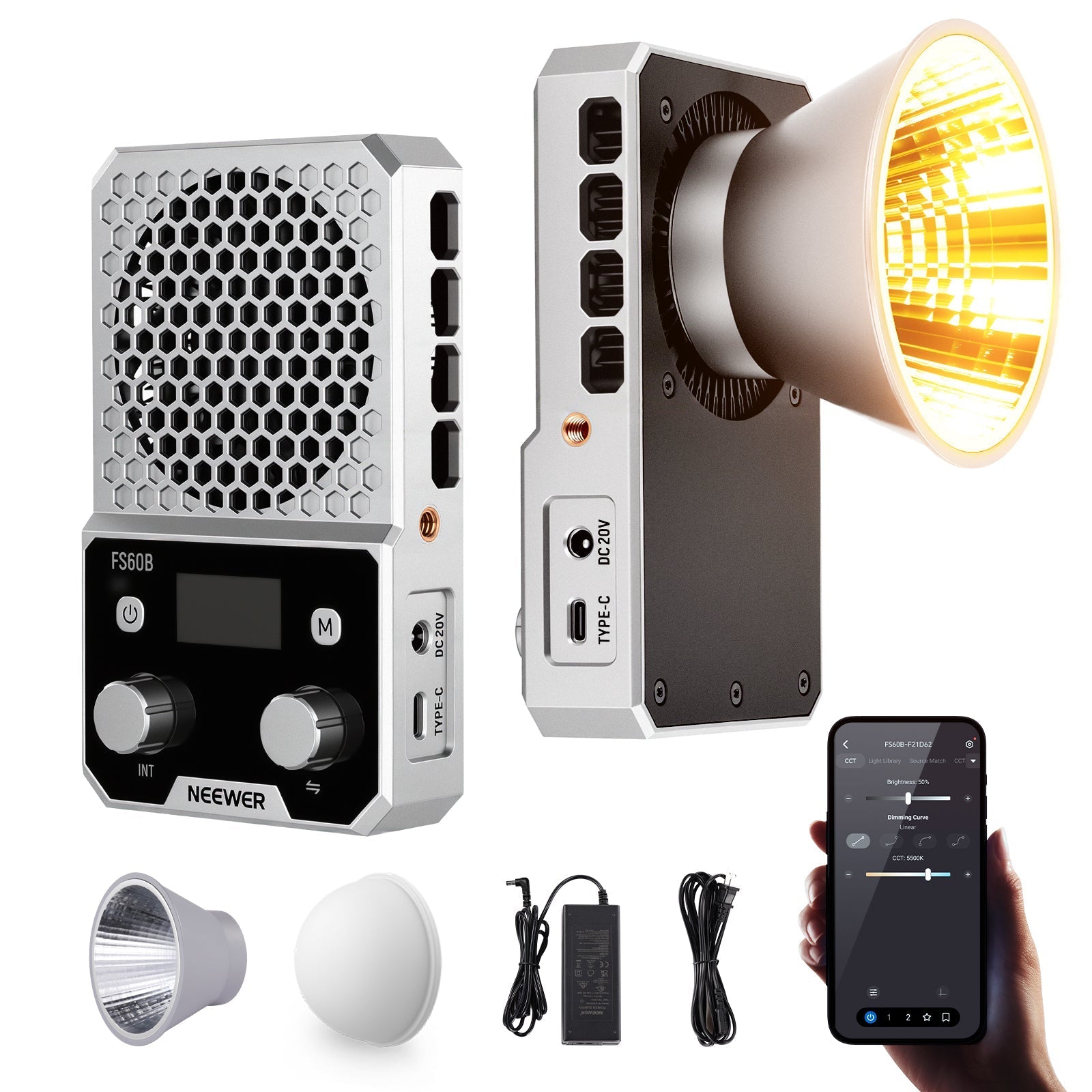 NEEWER FS60B 60W Compact Pocket Bi-Color LED Light