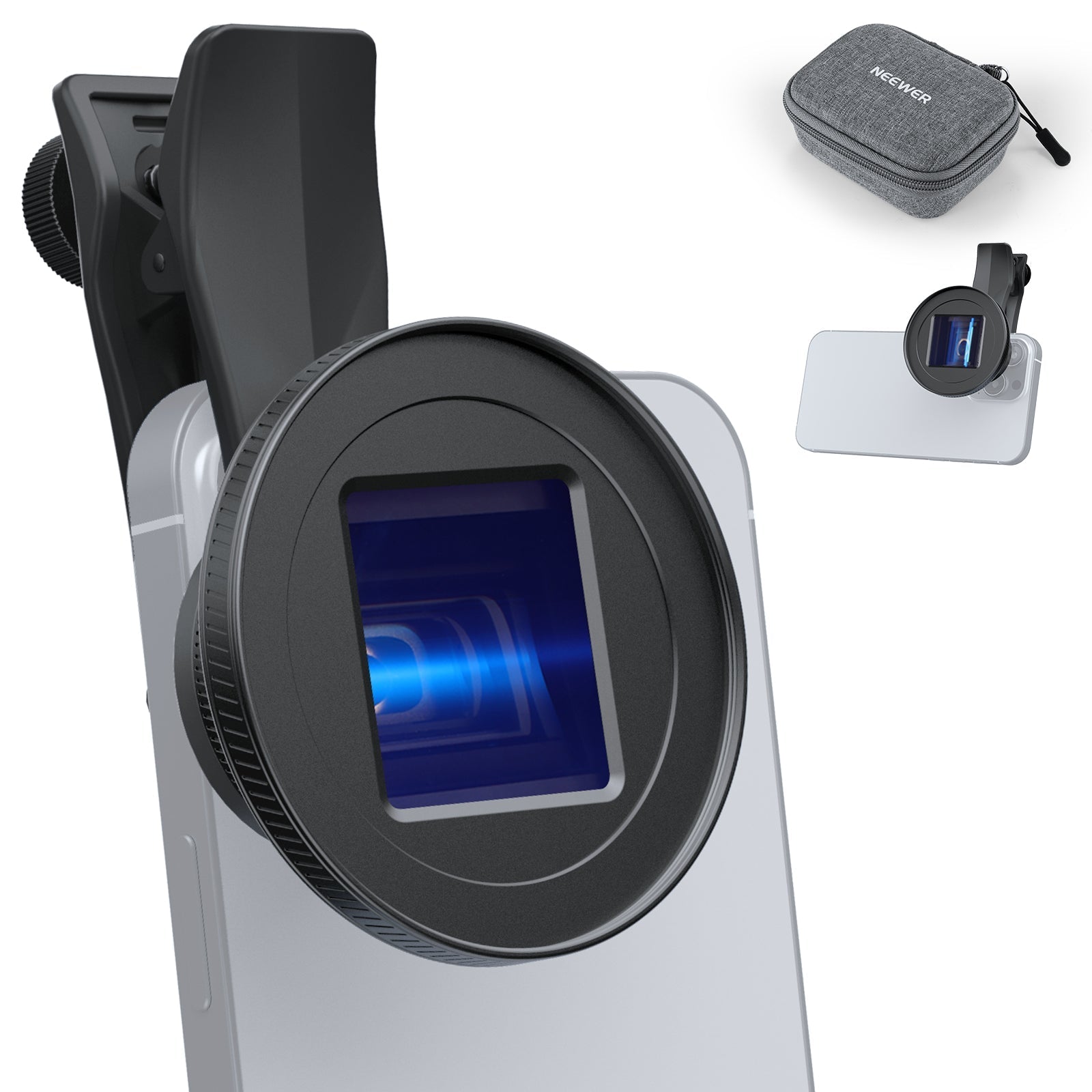 NEEWER LS-75 1.55X Blue Anamorphic Lens with 17mm Threaded Clip