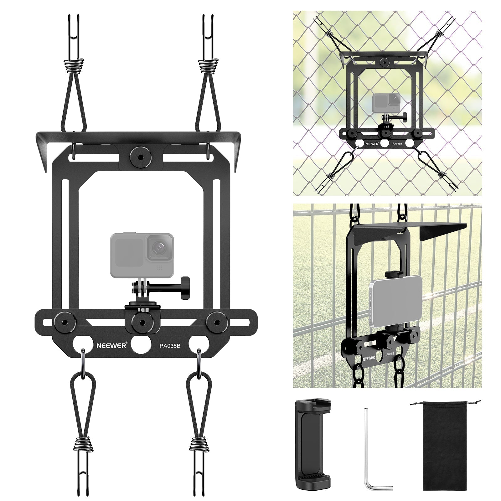 NEEWER PA036B Fence Phone & Camera Mount