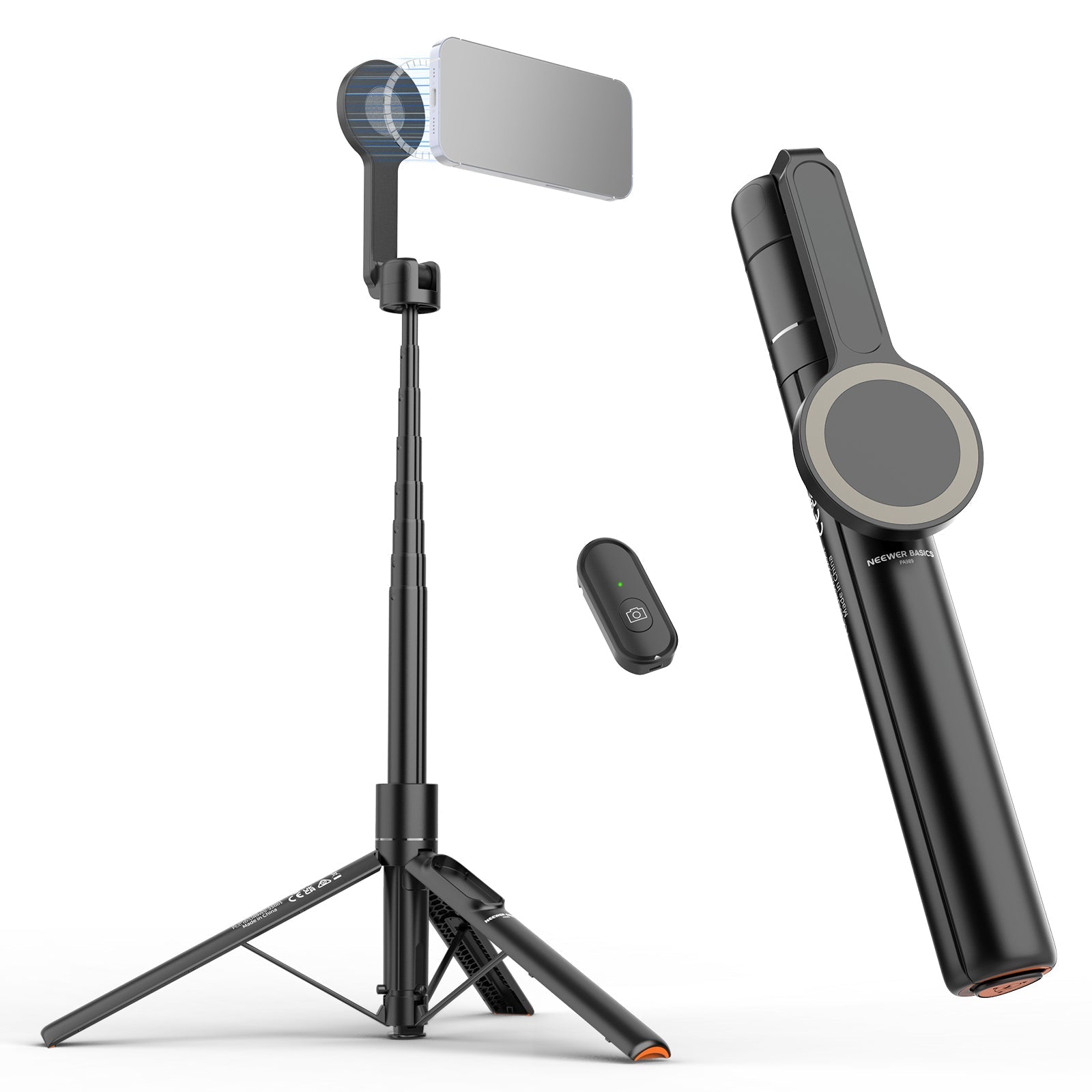 NEEWER BASICS PA989 65.7" Magnetic Selfie Stick Tripod