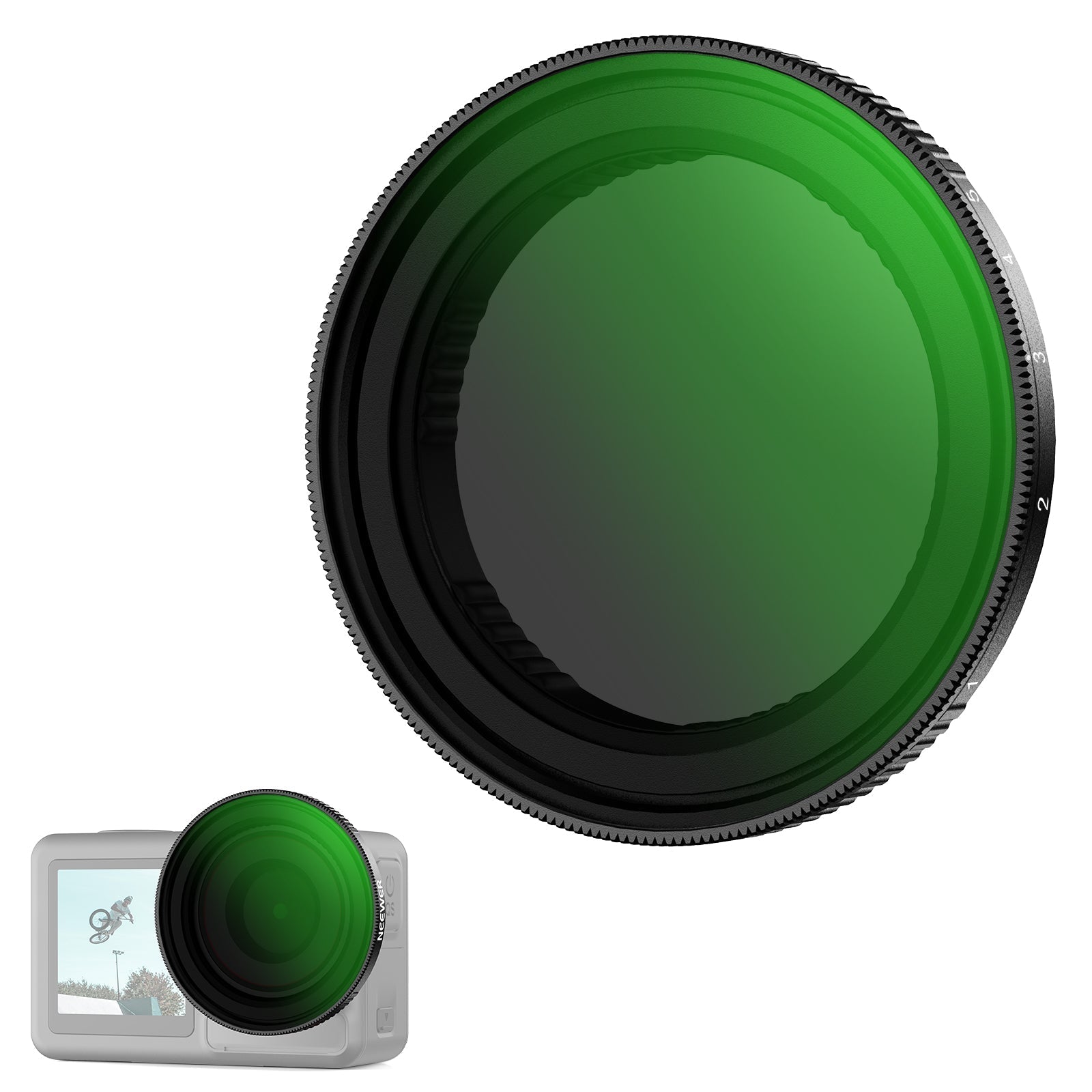 NEEWER Variable ND Filter Compatible with DJI Osmo Action 5 Pro/4/3
