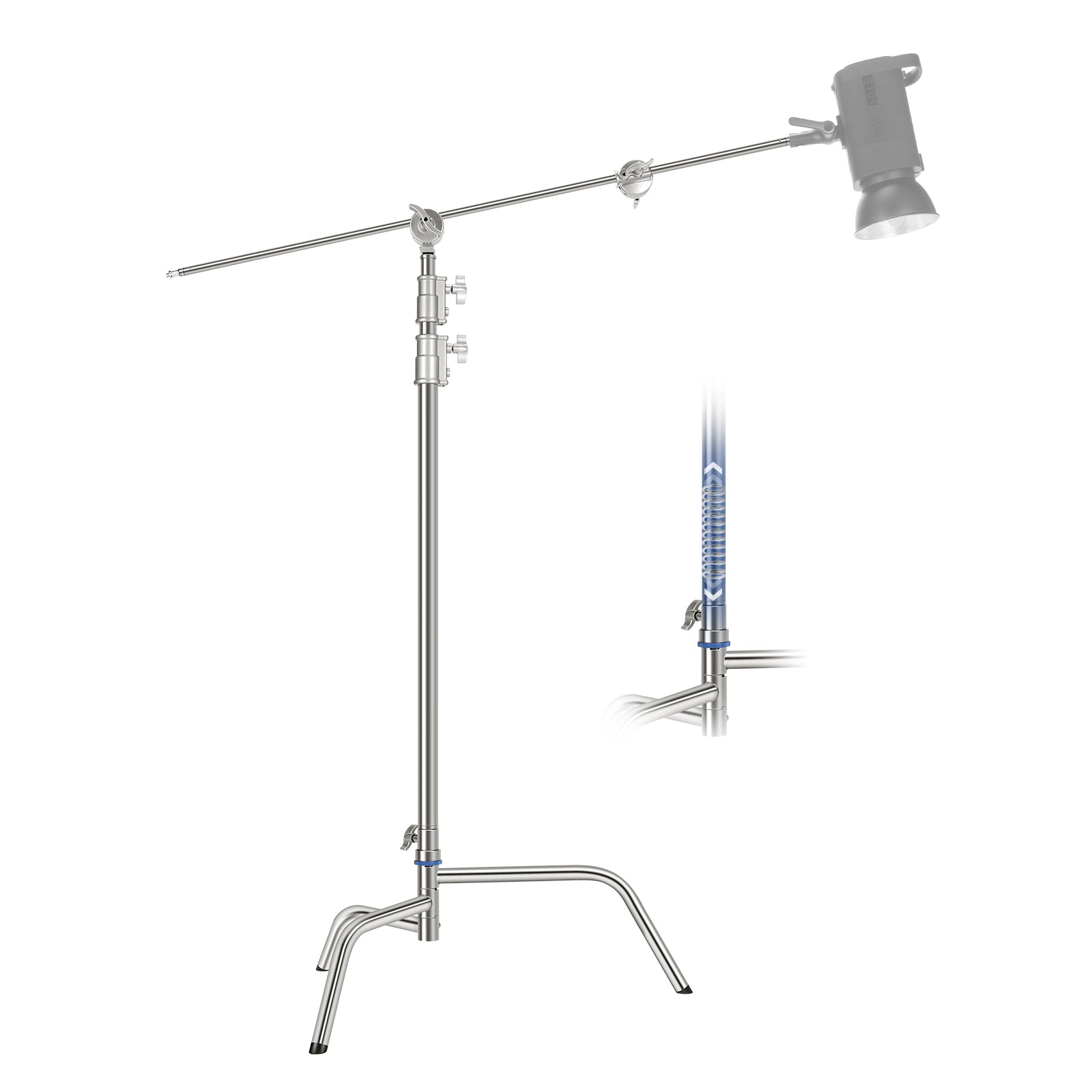 NEEWER SC320Q 320cm Stainless Steel Heavy Duty C Stand with Boom Arm