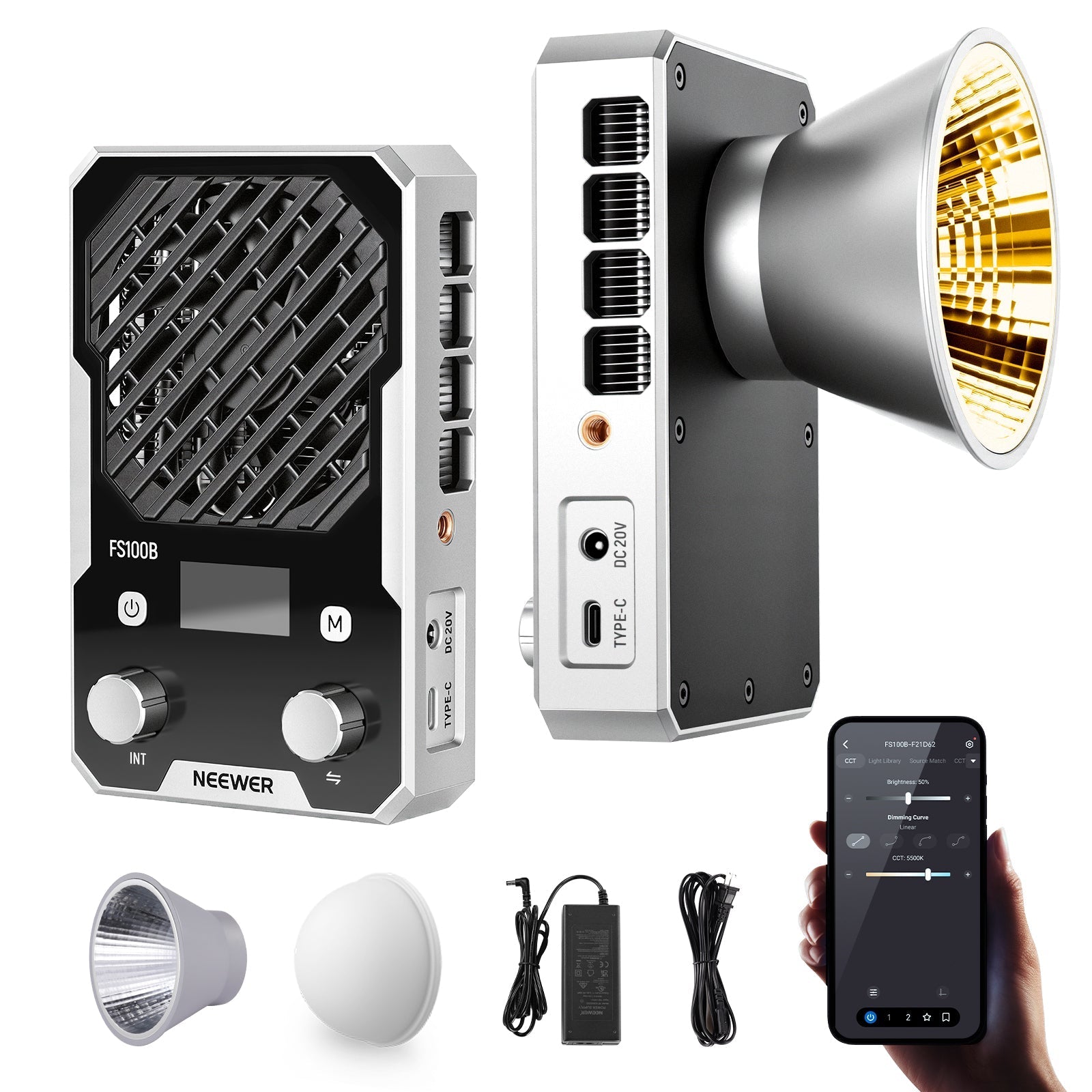 NEEWER FS100B 100W Ultra Compact Bi Color LED Video Light