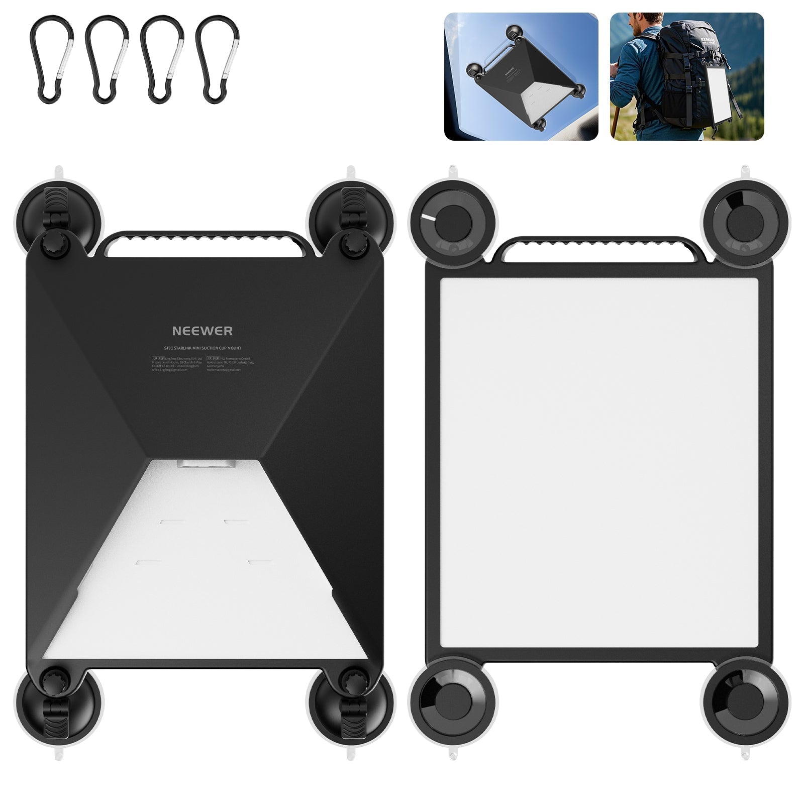 NEEWER ST91 Suction Cup Mount for Car Compatible with Starlink Mini