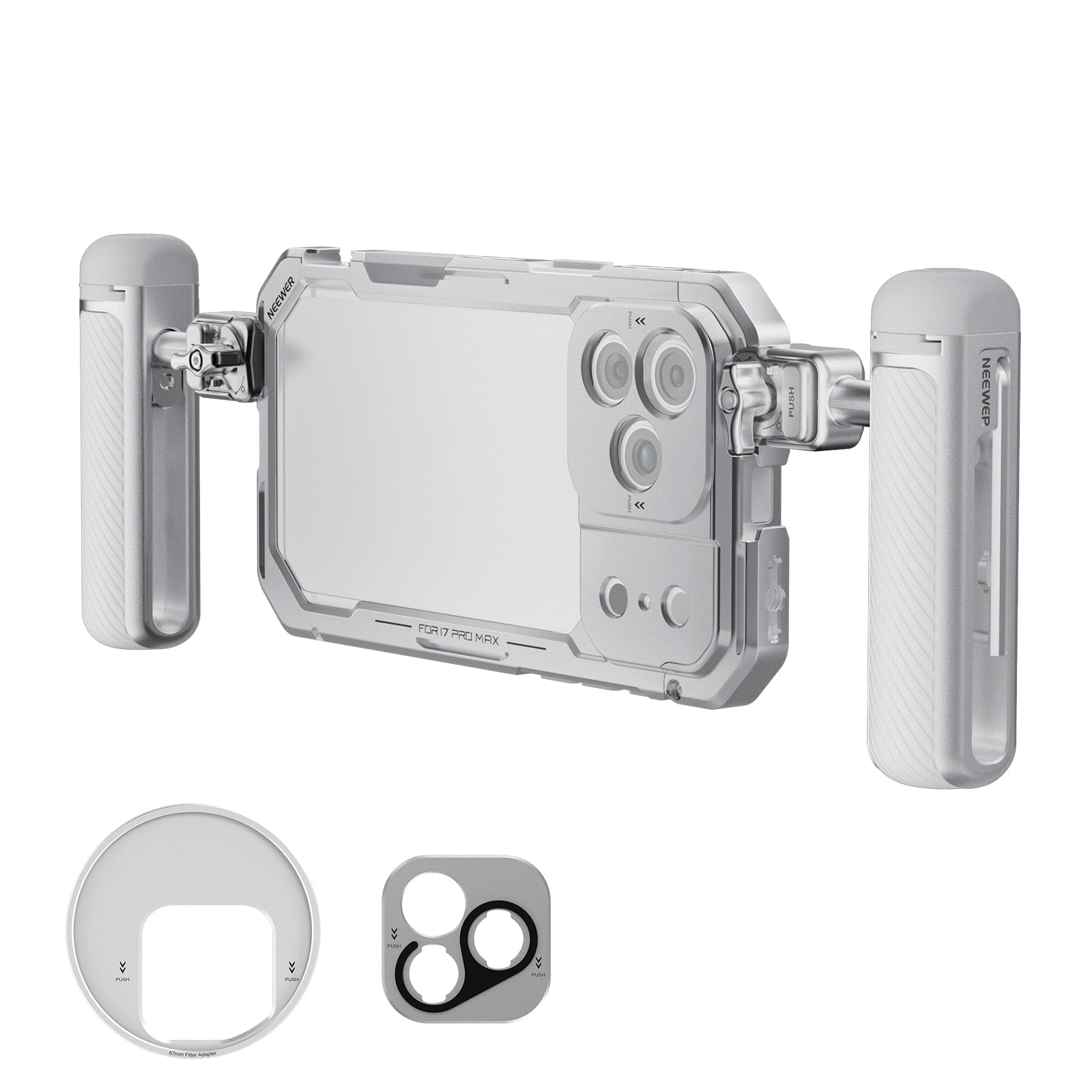 NEEWER PA143/PA144 Phone Cage Handles Kit Compatible with iPhone 17 Pro/Pro Max