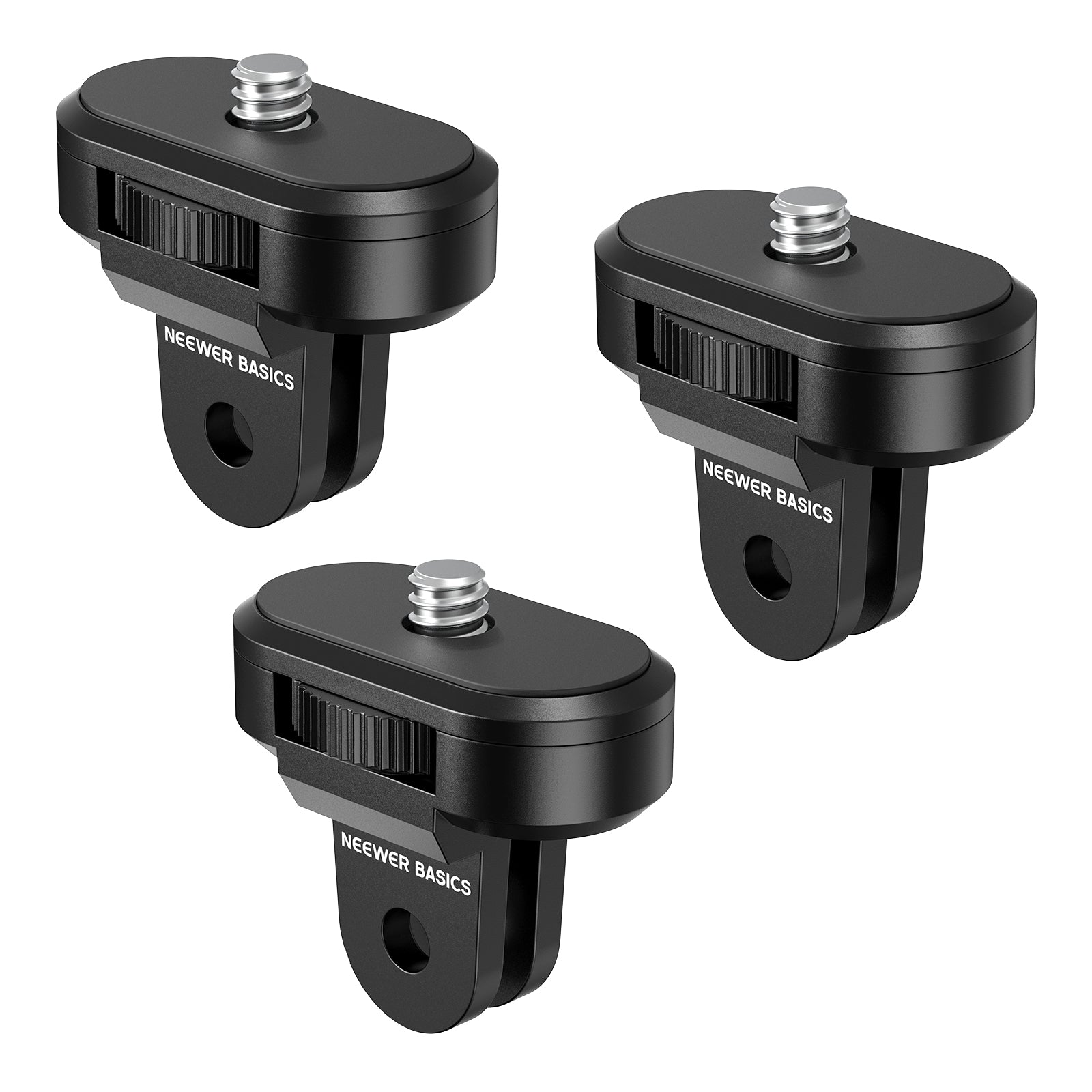 NEEWER GP-92 3 Pack 1/4" to 2 Prong Camera Tripod Mount Adapter Kit