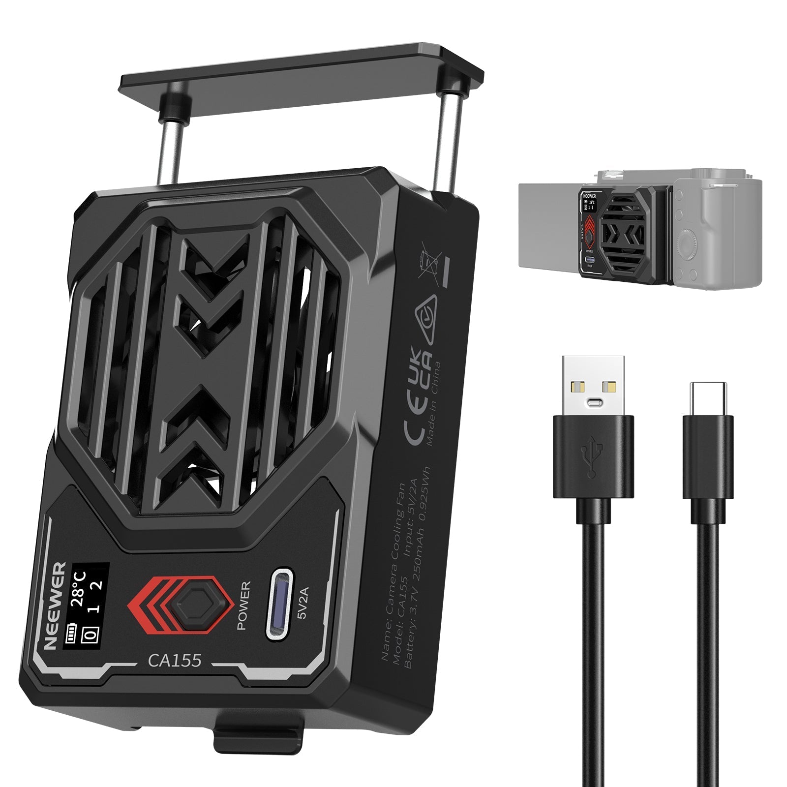 NEEWER BASICS CA155 Camera Cooling Fan with Battery