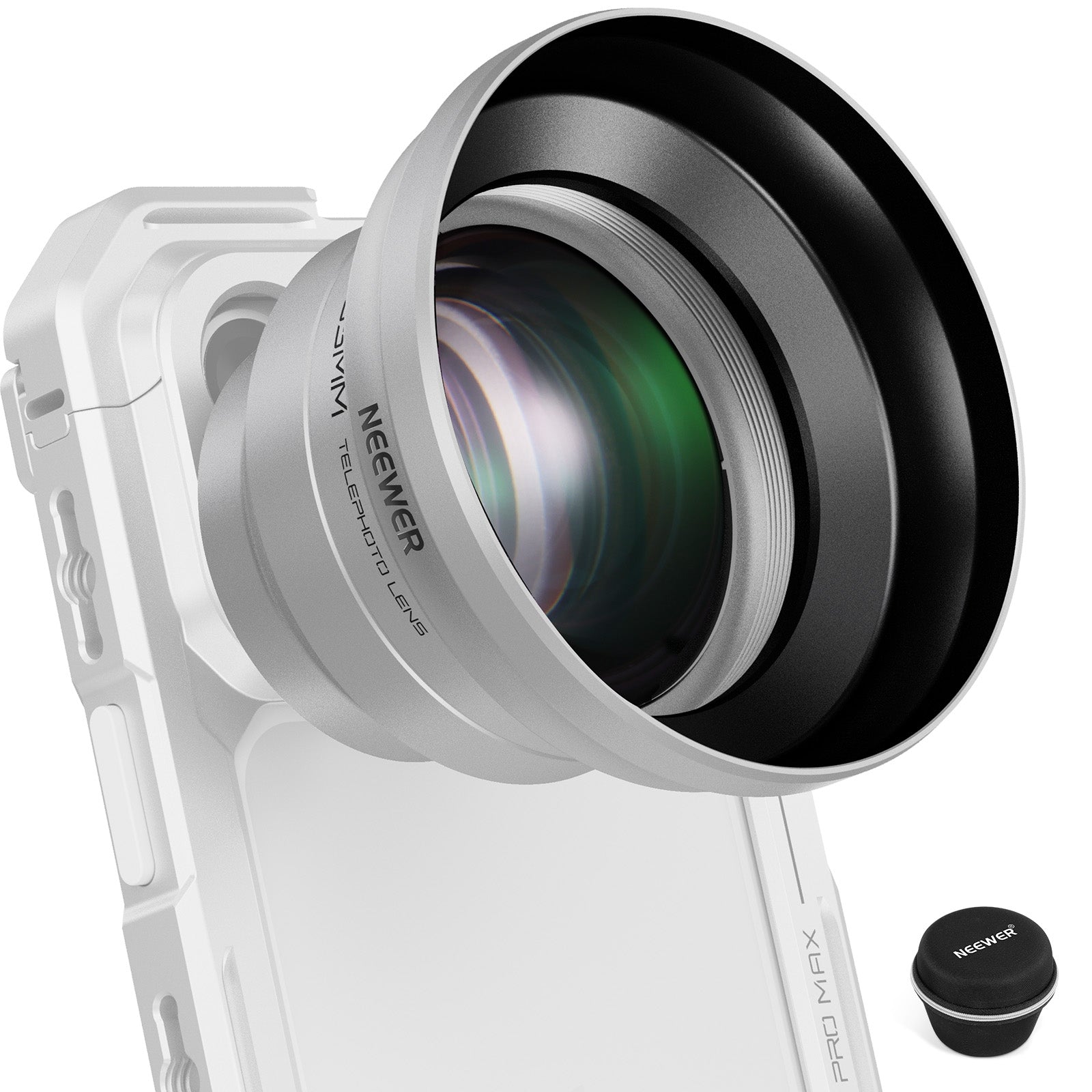 NEEWER LS-66 65mm HD Telephoto Phone Lens with 17mm Thread & Lens Hood