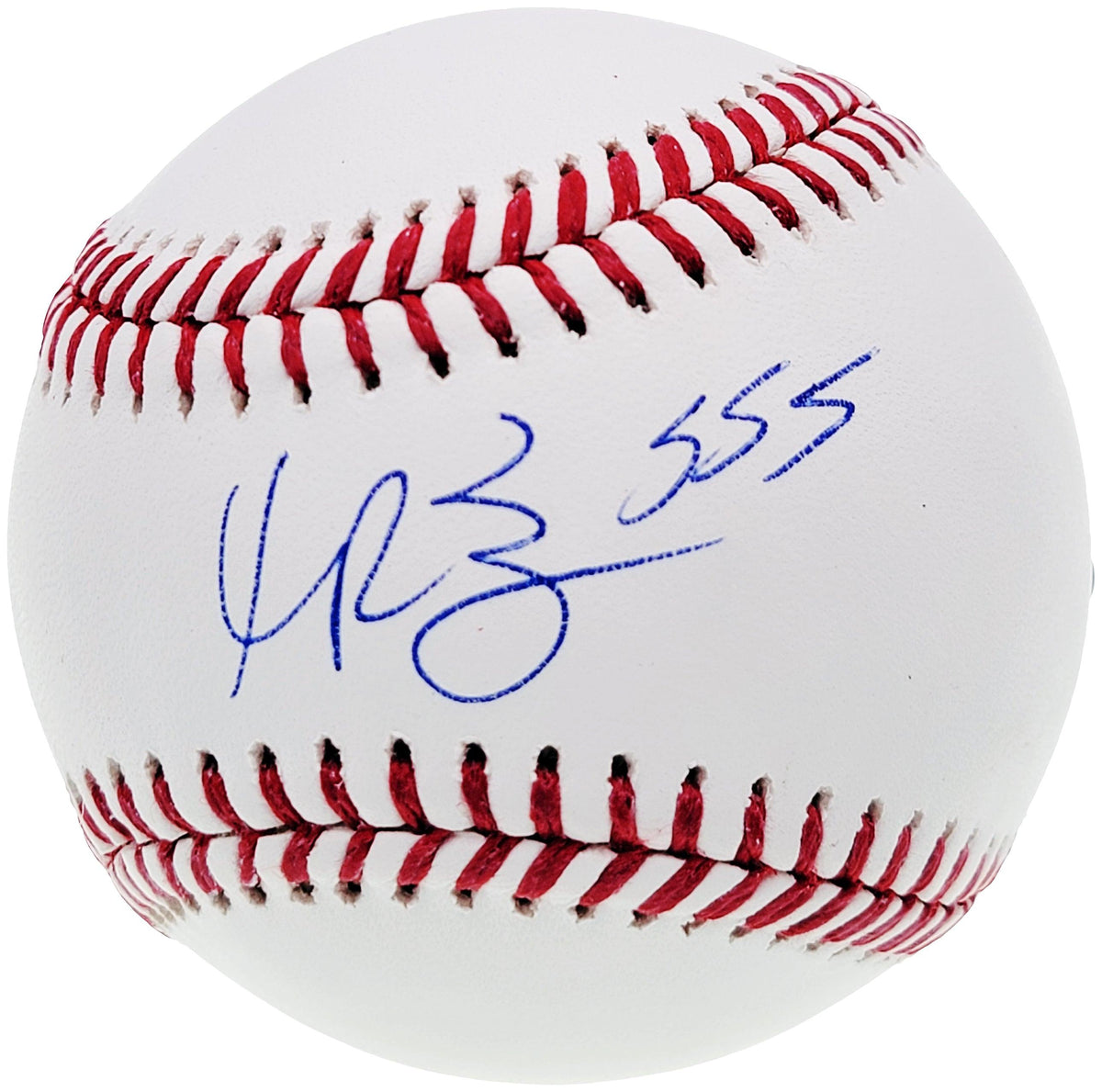 Manny Ramirez Autographed Official MLB Baseball Boston Red Sox "555" Beckett BAS QR #WM13552